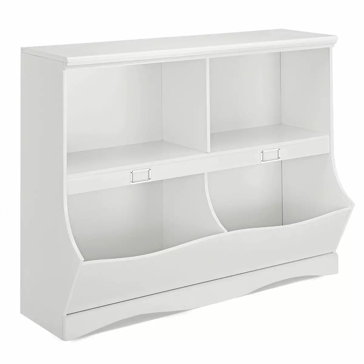 Topbuy Multi-Bin Kids Toy Storage Organizer Toy Display Shelf Bookcase White