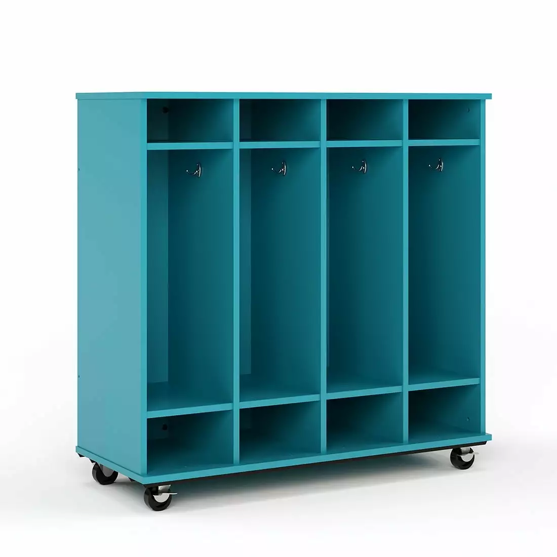 Tot Mate Children's Mobile Locker with Dry Wipe Board. Classroom Furniture. Blue. 48W x 20D x 48H