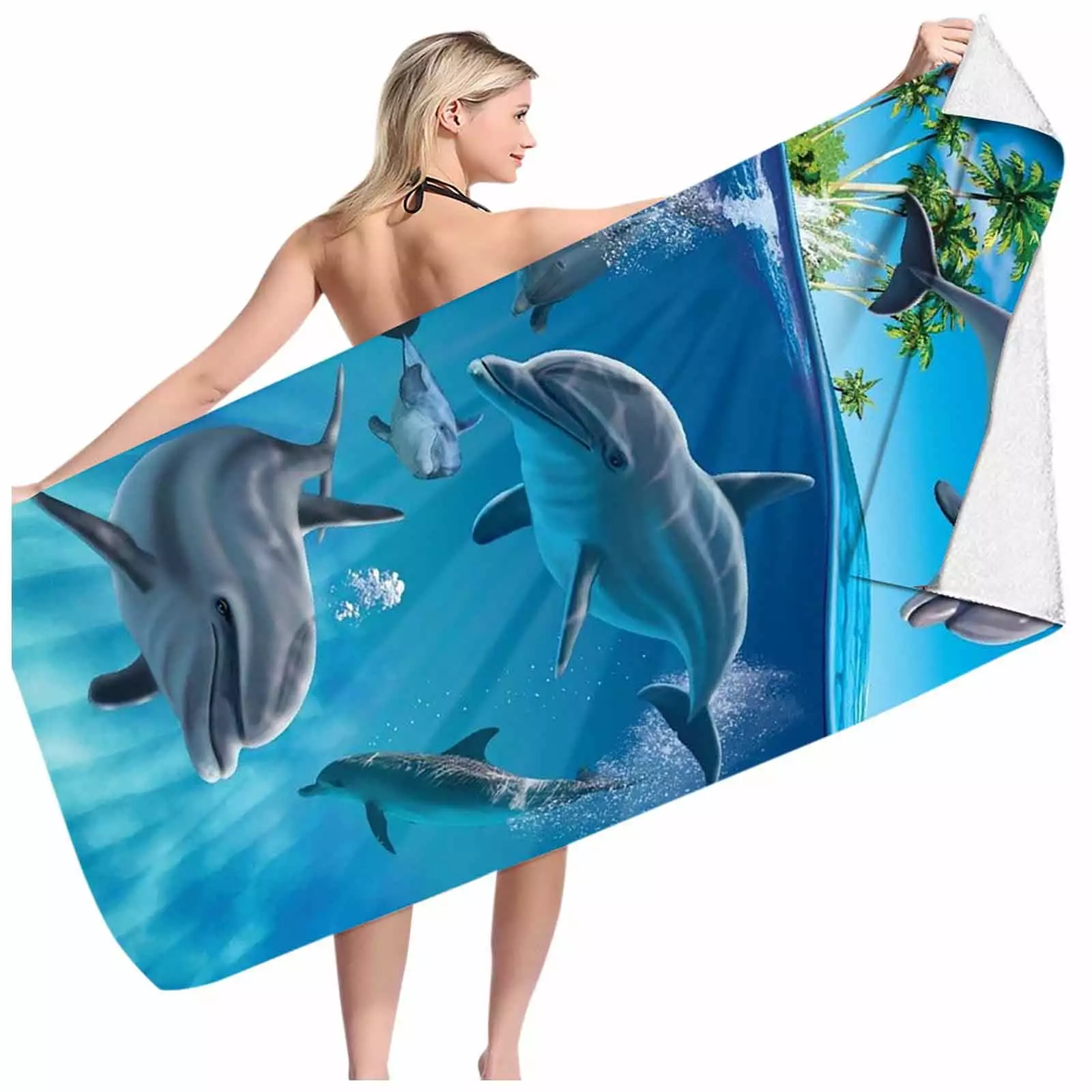 Towels Qwtwty Marine Animals Beach Towel Microfiber Double-sided Velvet Turtle Octopuss Beach Towel Swimming Bath Towel Versatile Beach Towel on Clearance