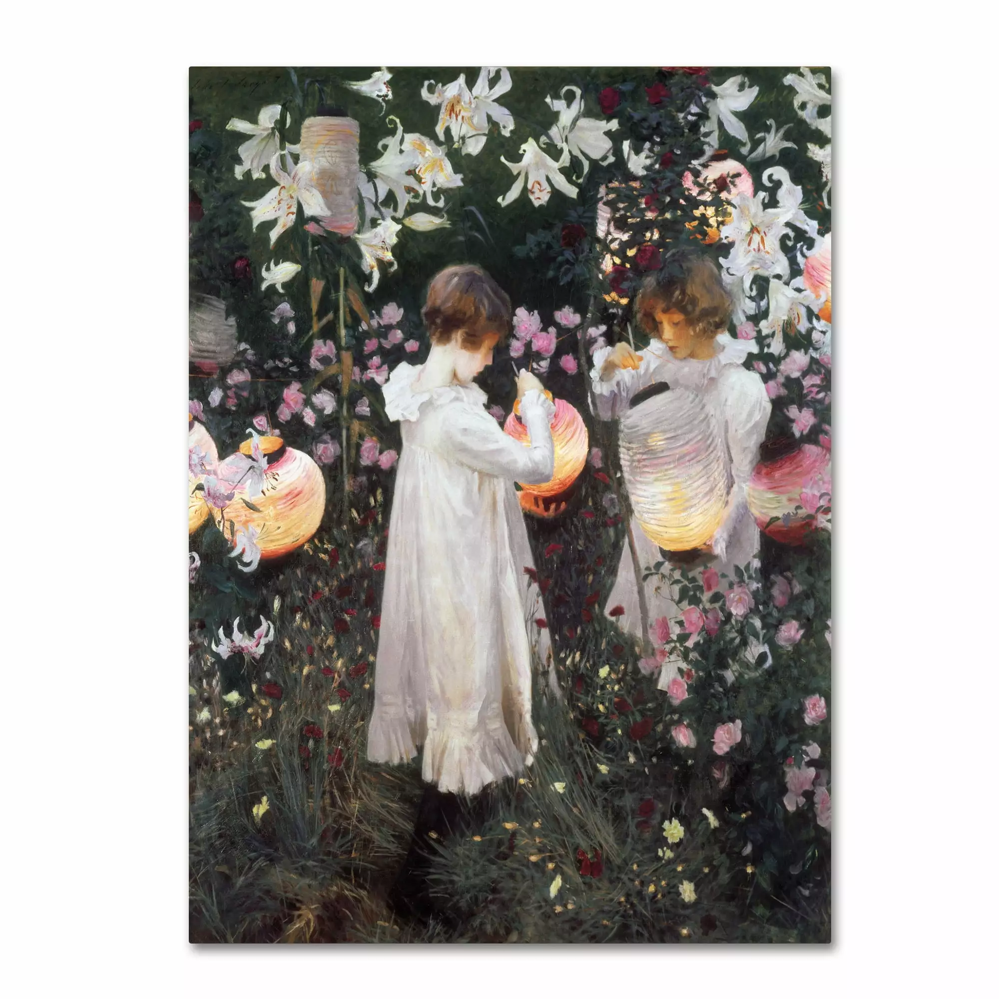 Trademark Fine Art 'Carnation Lily Rose' Canvas Art by John Singer Sargent