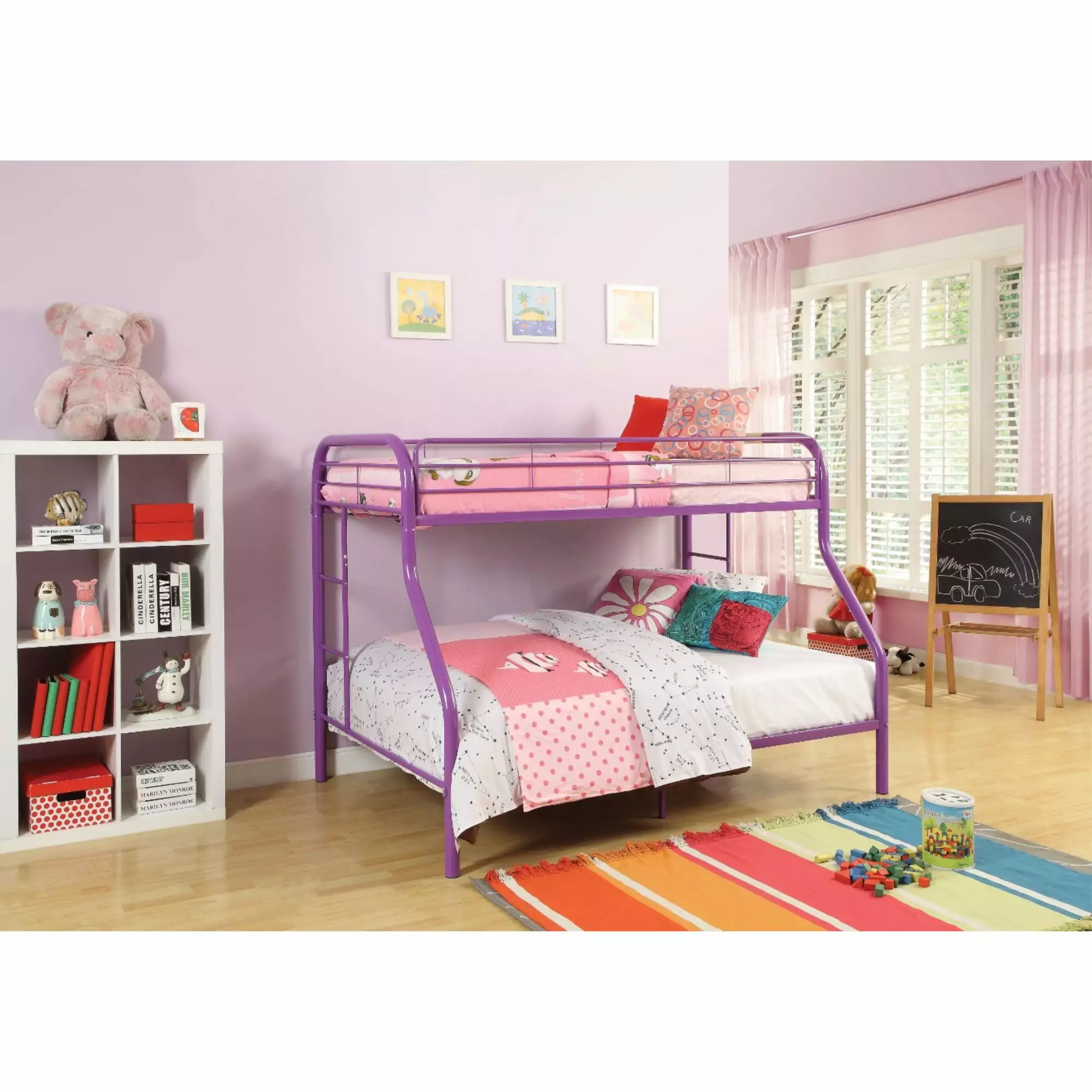 Tritan Twin/Full Bunk Bed. Purple