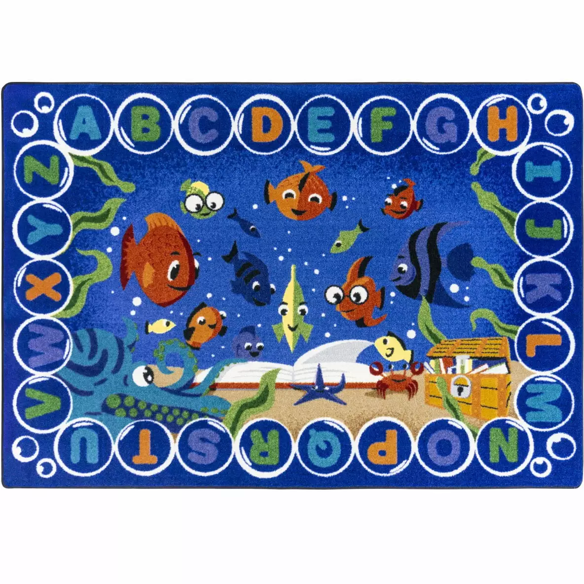 Underwater Readers 7'8 x 10'9 area rug in color Multi