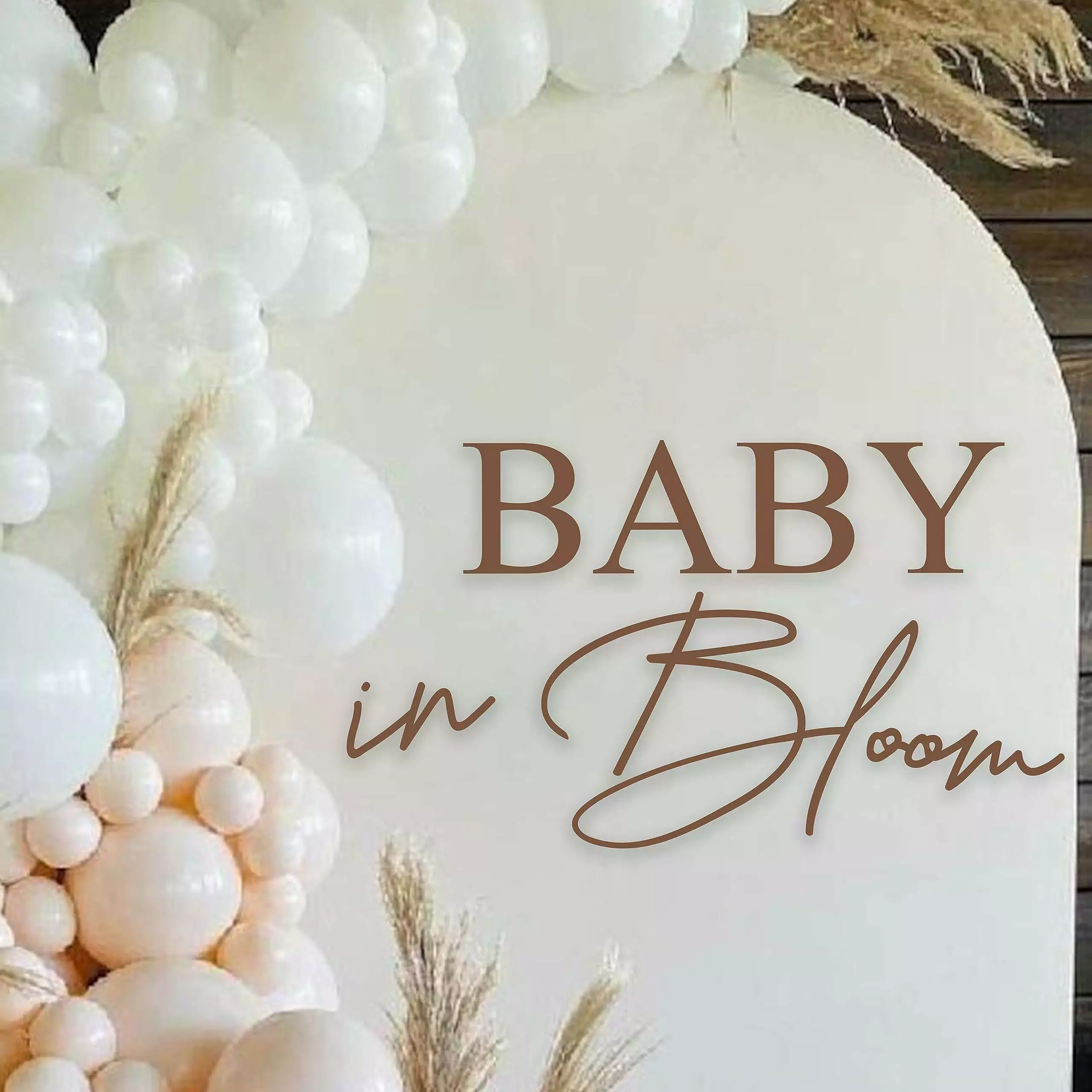 VANGNING Baby in Bloom Baby Shower Party Decal Sign - Gender Reveal Girl or Boy Baby Shower Decal Sign. Baby Shower Pregnancy Wall Decoration Decor C21