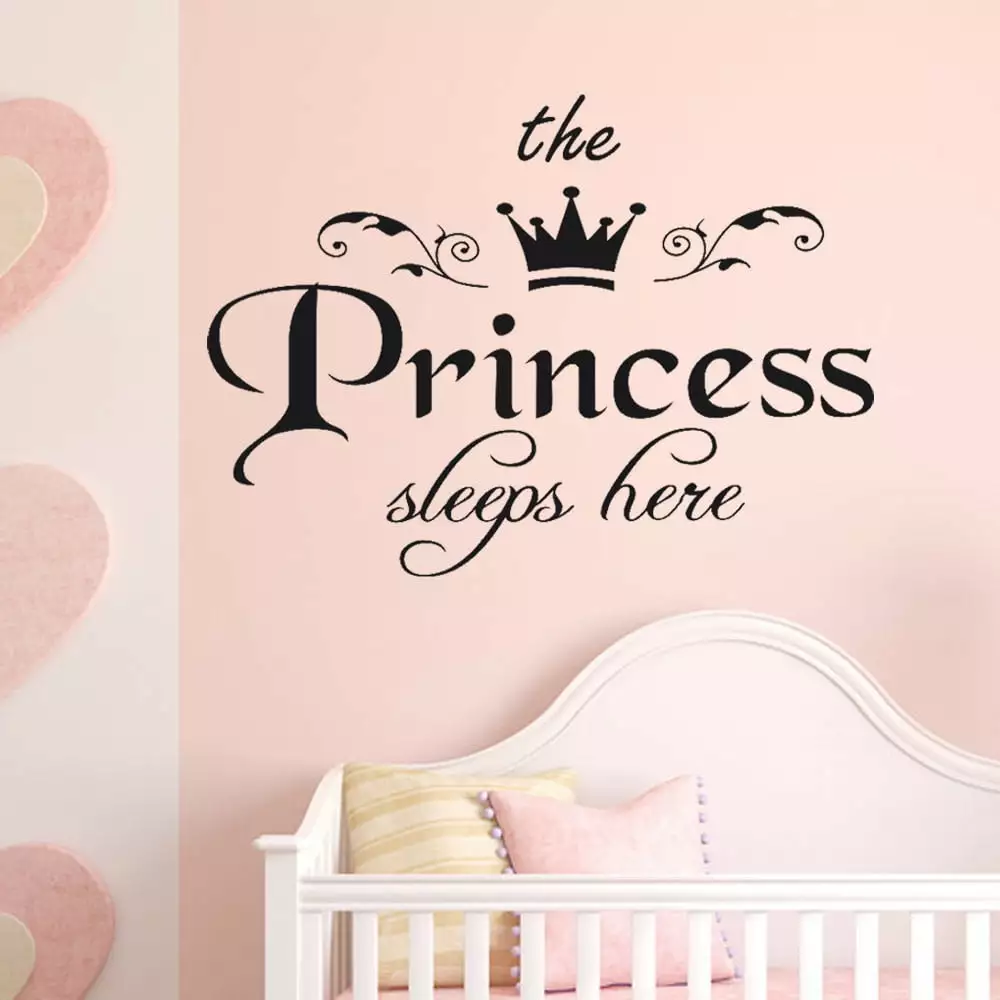 Vikakiooze Home Decor The Princess Decal Living Room Bedroom Vinyl Carving Wall Decal Sticker