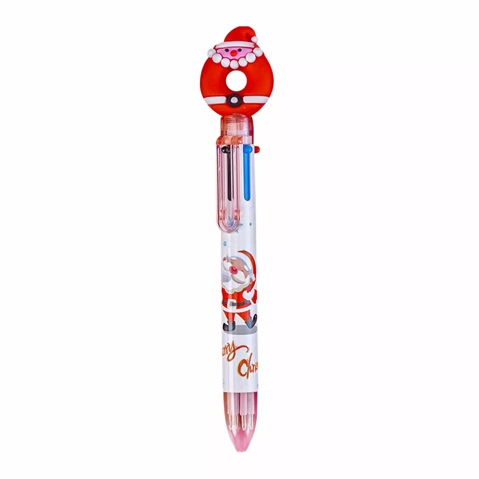 WQQZJJ 6 Color Christmas Ballpoint Pen Retractable Pens Assorted Color Gel pens 2ML Clearance!