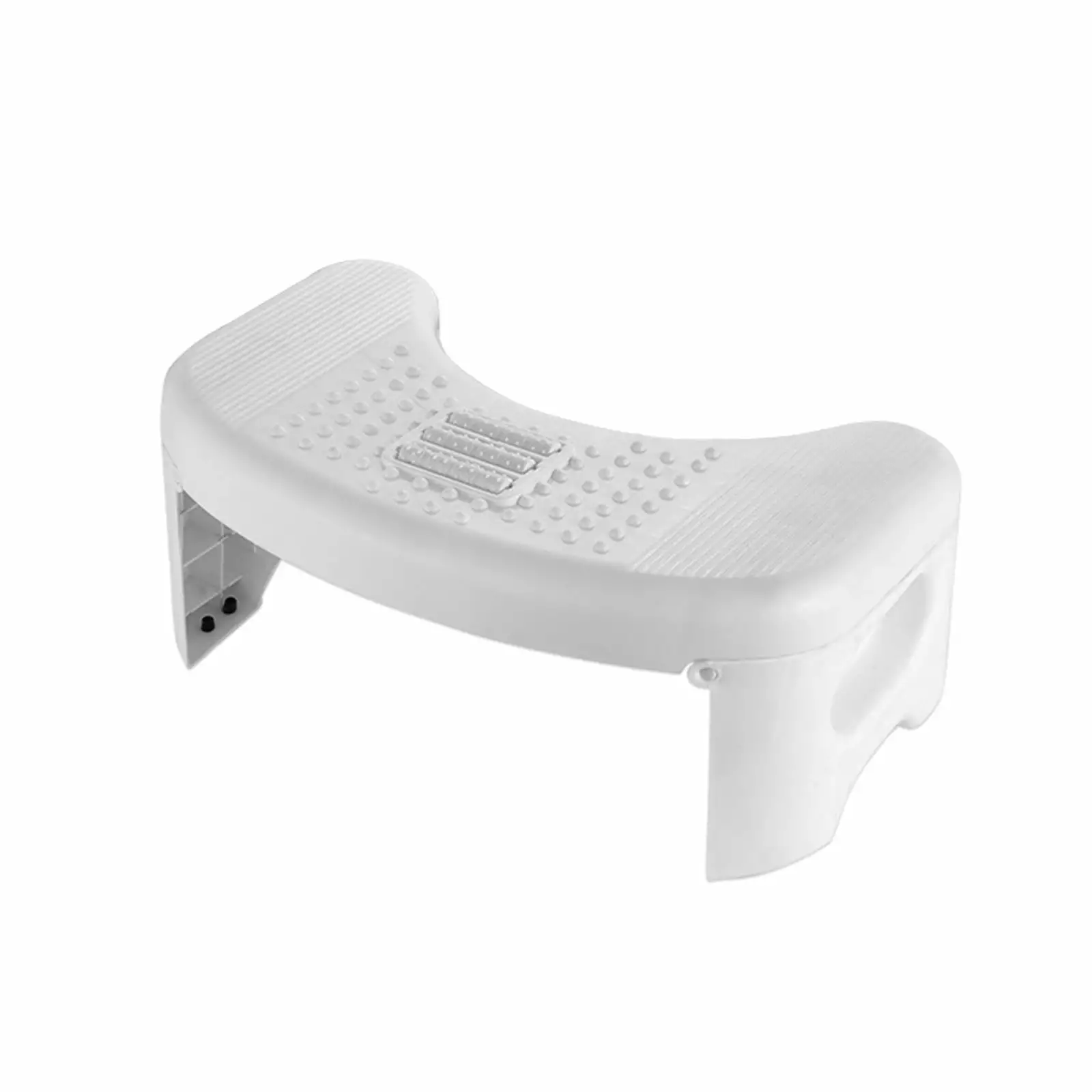 WRKEKC Bathroom Accessories Bathroom Set. Folding Toilet Stools for Kids & Adults (1 Pc). Portable & Universal Squat Toilet Footrest. Massage The Soles of The Feet. with Non-Slip Base. 7 Intall White