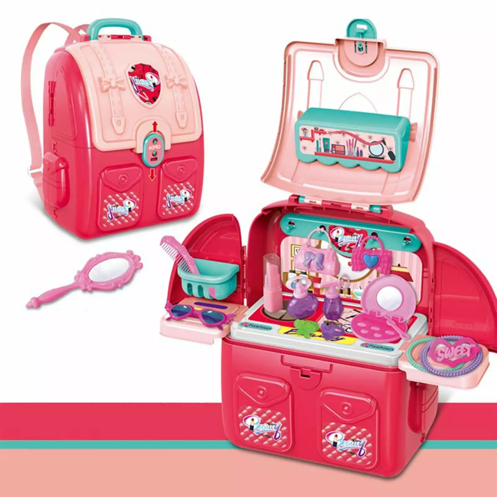 Weloille Children Go Home. Little Girl Cosmetics. Baby Dresser Suitcase