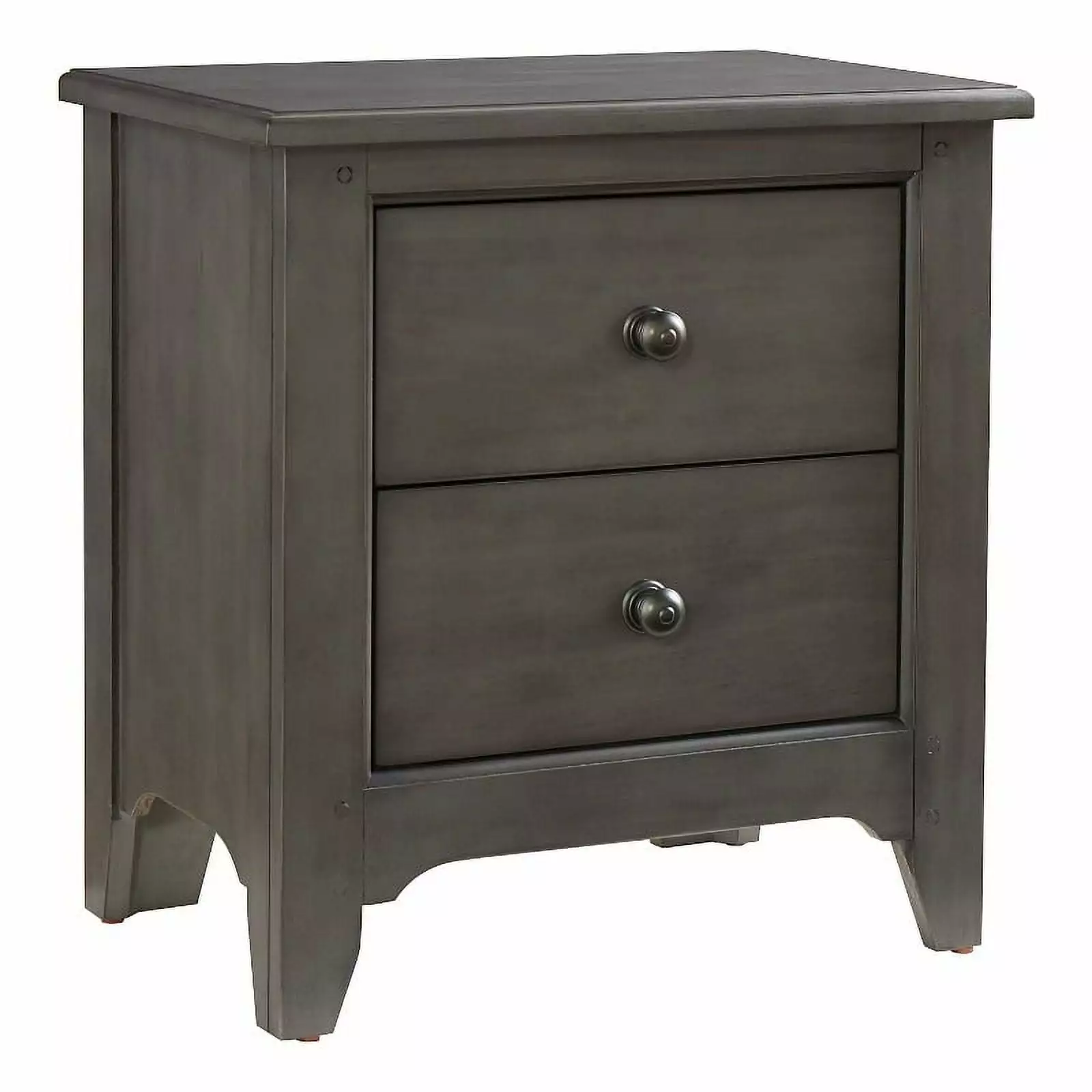 Westwood Design Taylor 2-Drawer Farmhouse Wood Nightstand in Dusk Gray