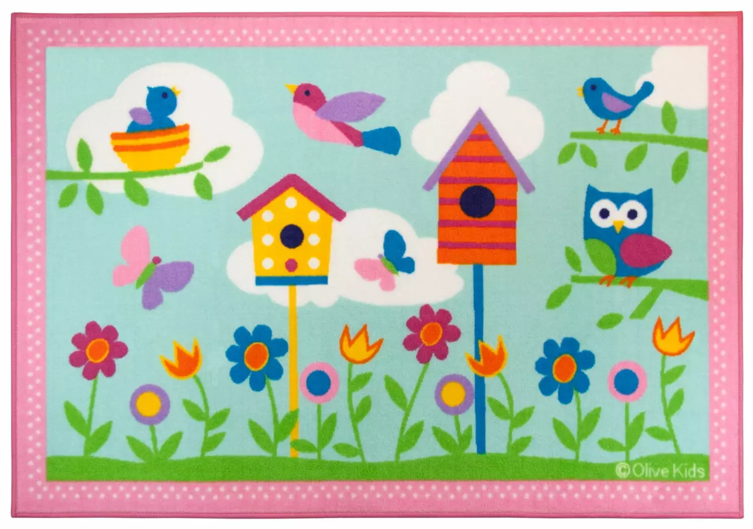 Wildkin Olive Kids Birdie Area Rug