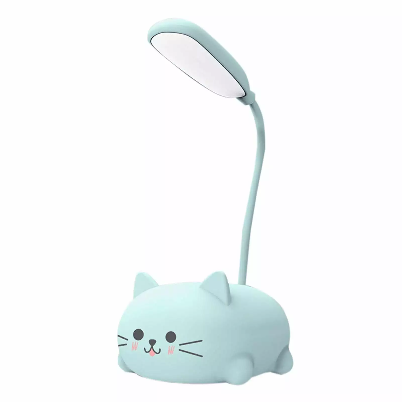 Wovilon Kids Lamp. LED Desk Lamp for Kids. Cute Cat Lamp Kawaii Desk Accessories. Flexible Gooseneck Eye-Care Cartoons Small Desk Lamp Girls Gifts