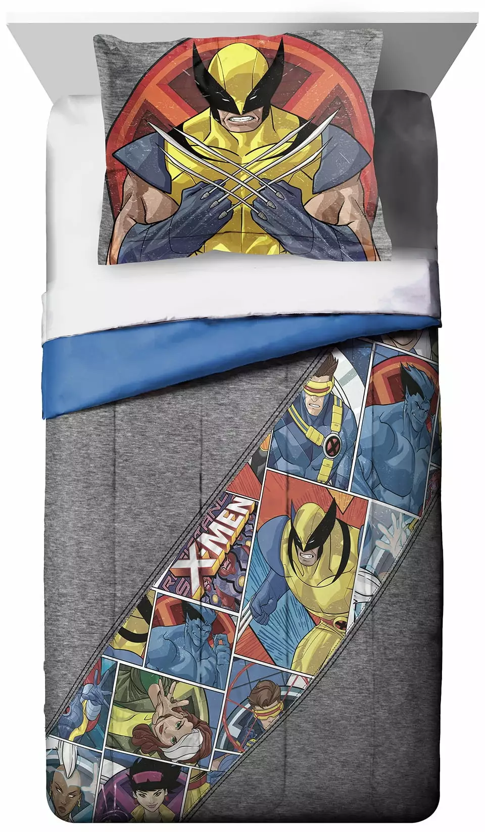 X-Men Mutants Multi-Color Full Comforter & Sham Set