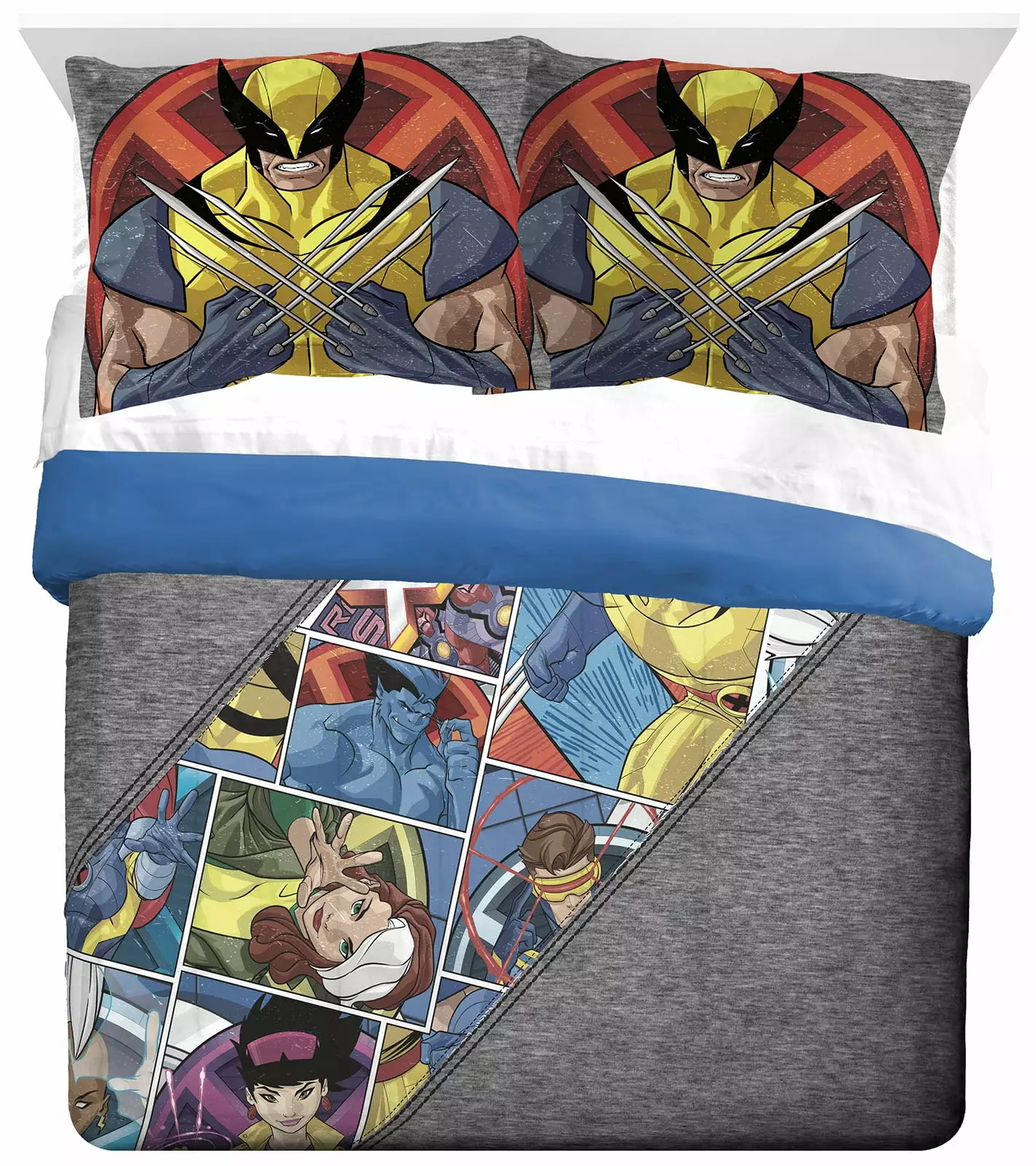 X-Men Mutants Multi-Color Queen Comforter & Sham Set