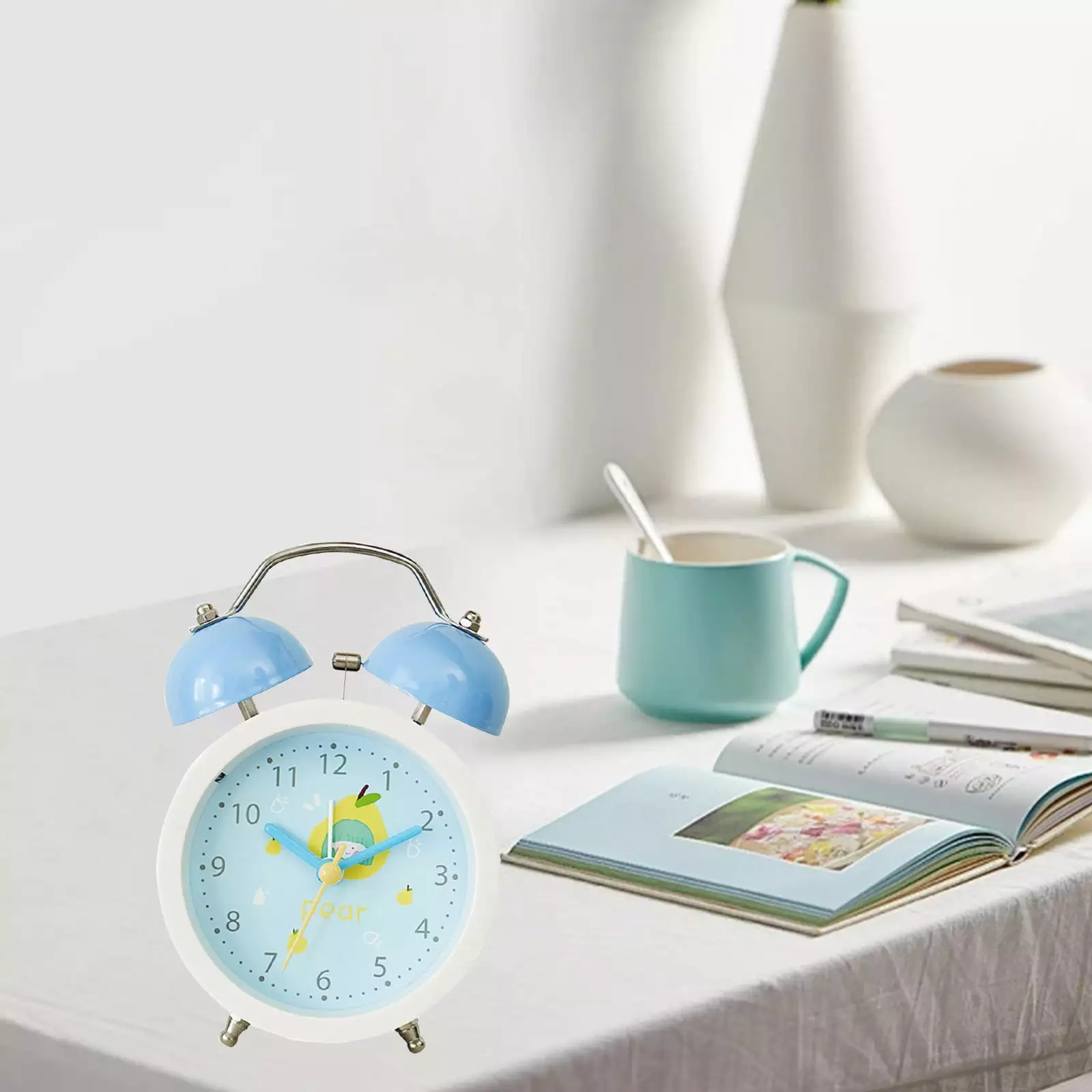 Xaoshaoyi Primary School Student Alarm Clock Children's Clock Bedside Simples Small Alarm Clock Desk Clock Jump Seconds Not Silent