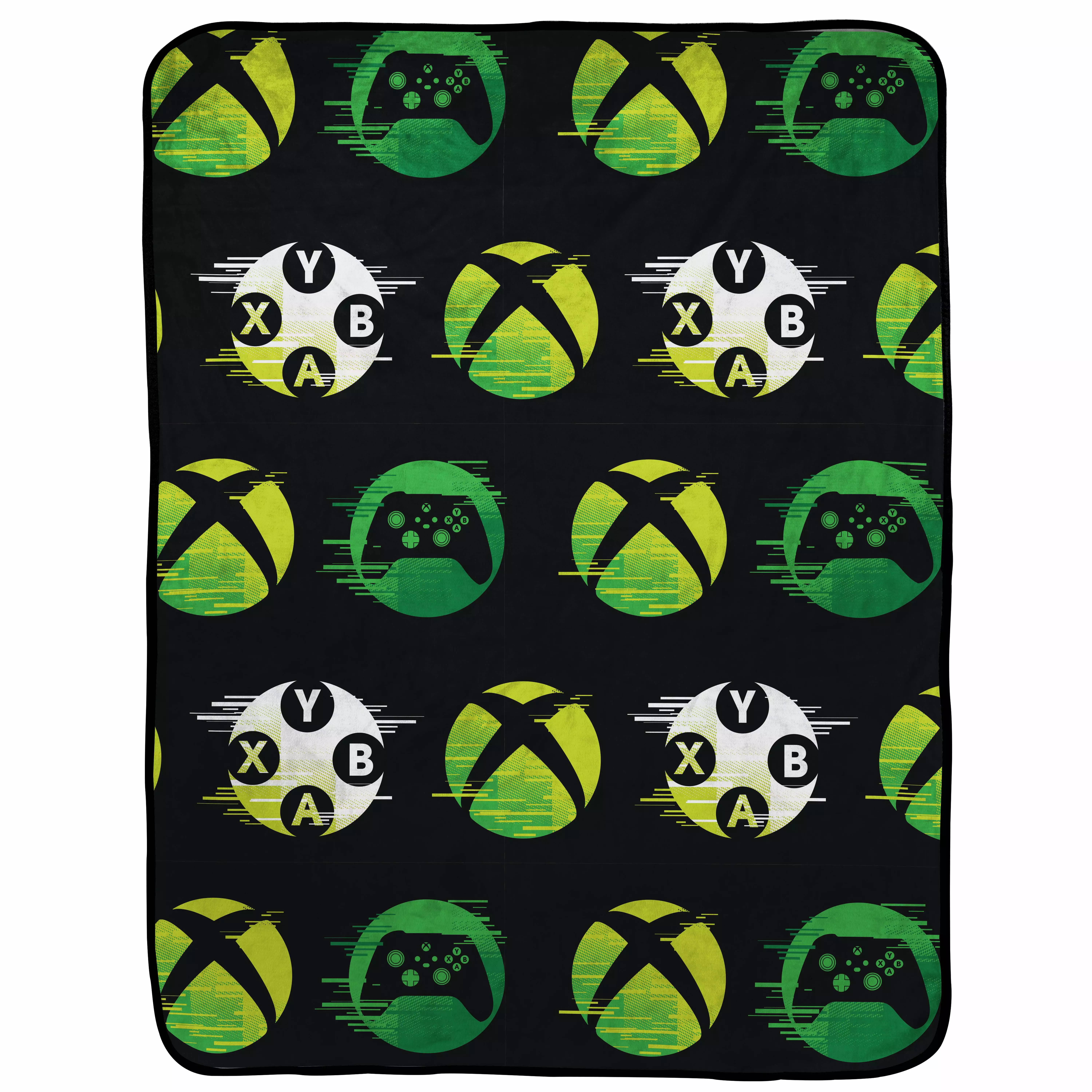 Xbox Head Glow In The Dark Kids Throw. 46 x 60. Microfiber. Black. Microsoft