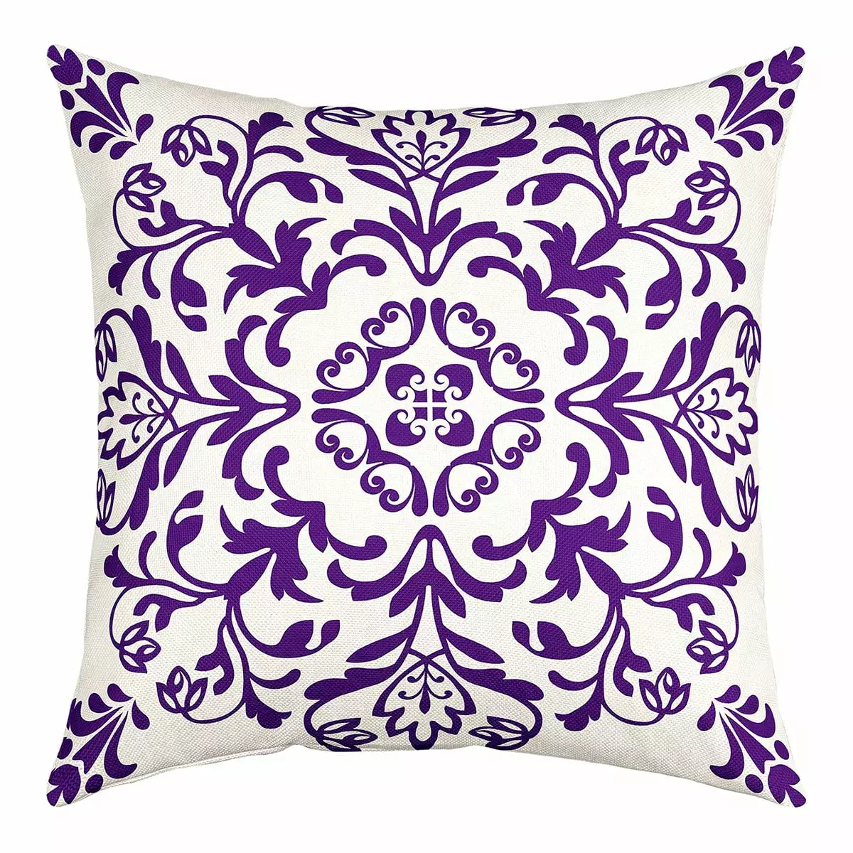 YST Chic Floral Throw Pillow Cover 18x18 inch.Boho Flower Cushion Cover.Purple Vintage Aesthetic Design Decorative Pillow Cover Farmhouse Decor Cushion Case for Girls Women Waterproof