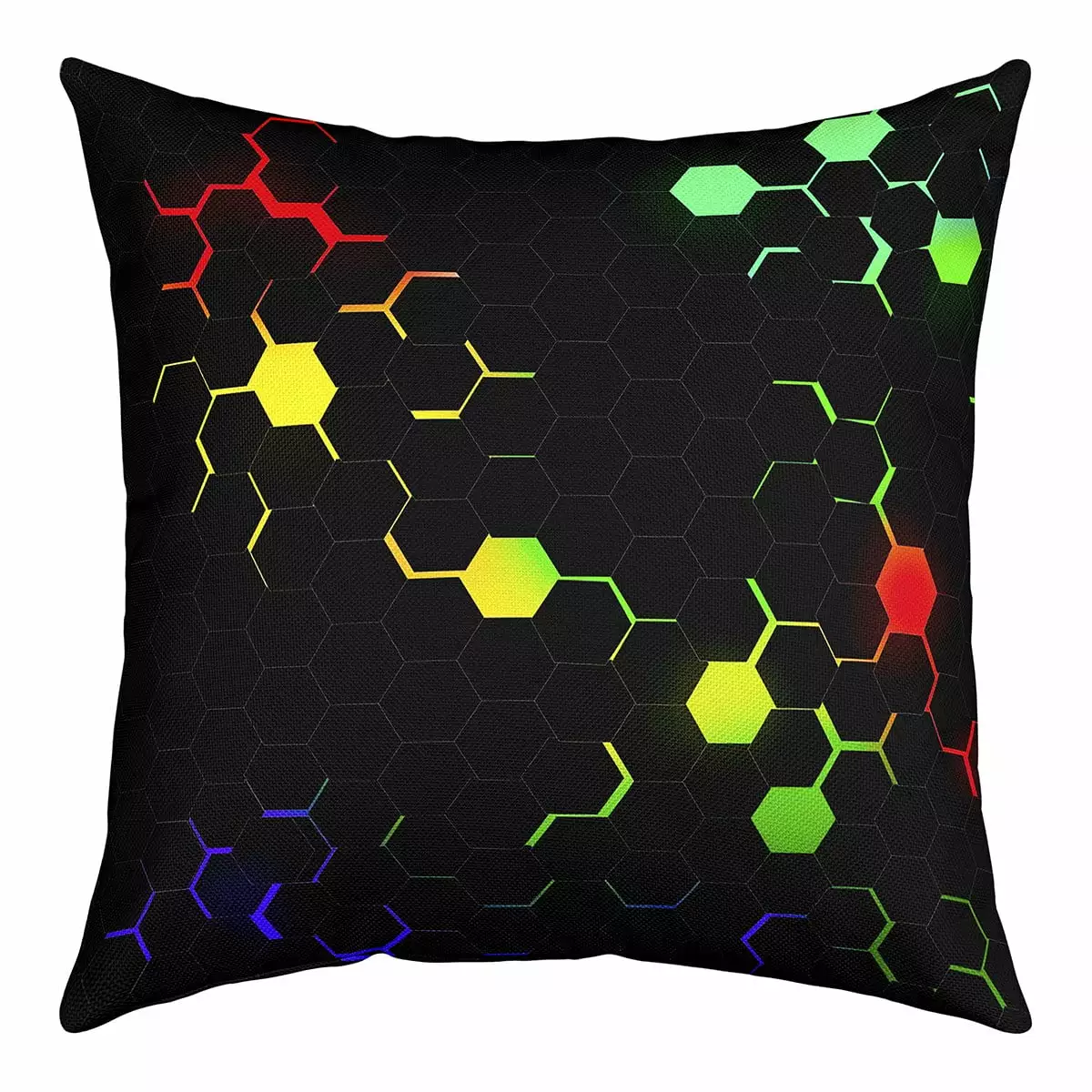 YST Geometry Stripes Throw Pillow Cover 18x18 inch.Honeycomb Cushion Cover for Boys Kids.Modern Fashion Hexagon Beehive Cushion Case.Abstract Art Decorative Pillow Cover for Bedroom.Yellow