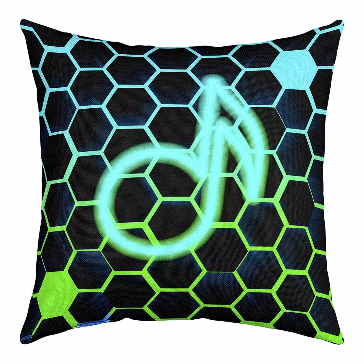 YST Ice Hockey Throw Pillow Cover 18x18 inch.Red Black White Winter Sports Pillow Cover for Teen Boys Girls.Geometric Honeycomb Square Pillow Case.Hexagon Hockey Accent Pillow Case Waterproof