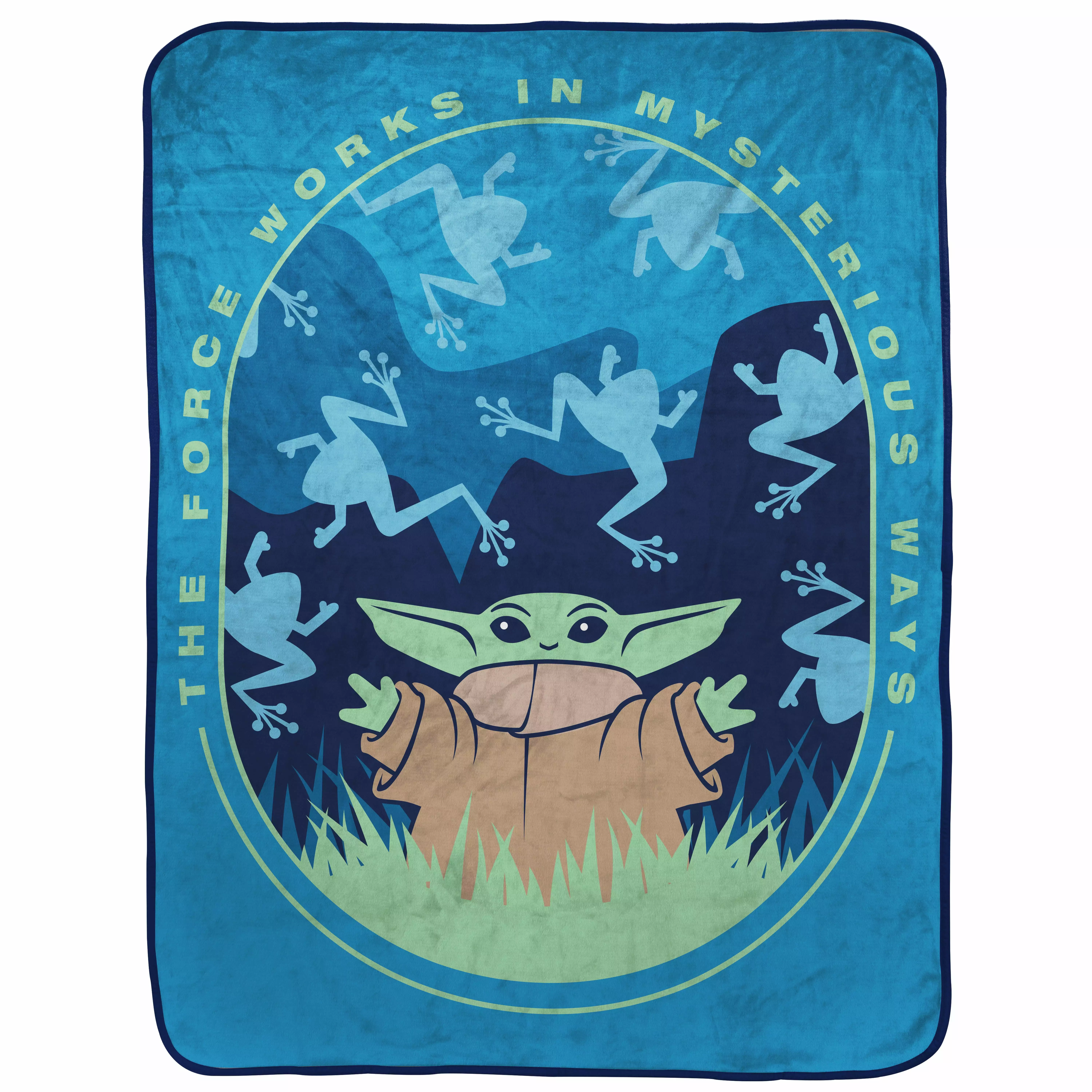 Yoda Kids Throw. 46 x 60. Microfiber. Blue. Star Wars