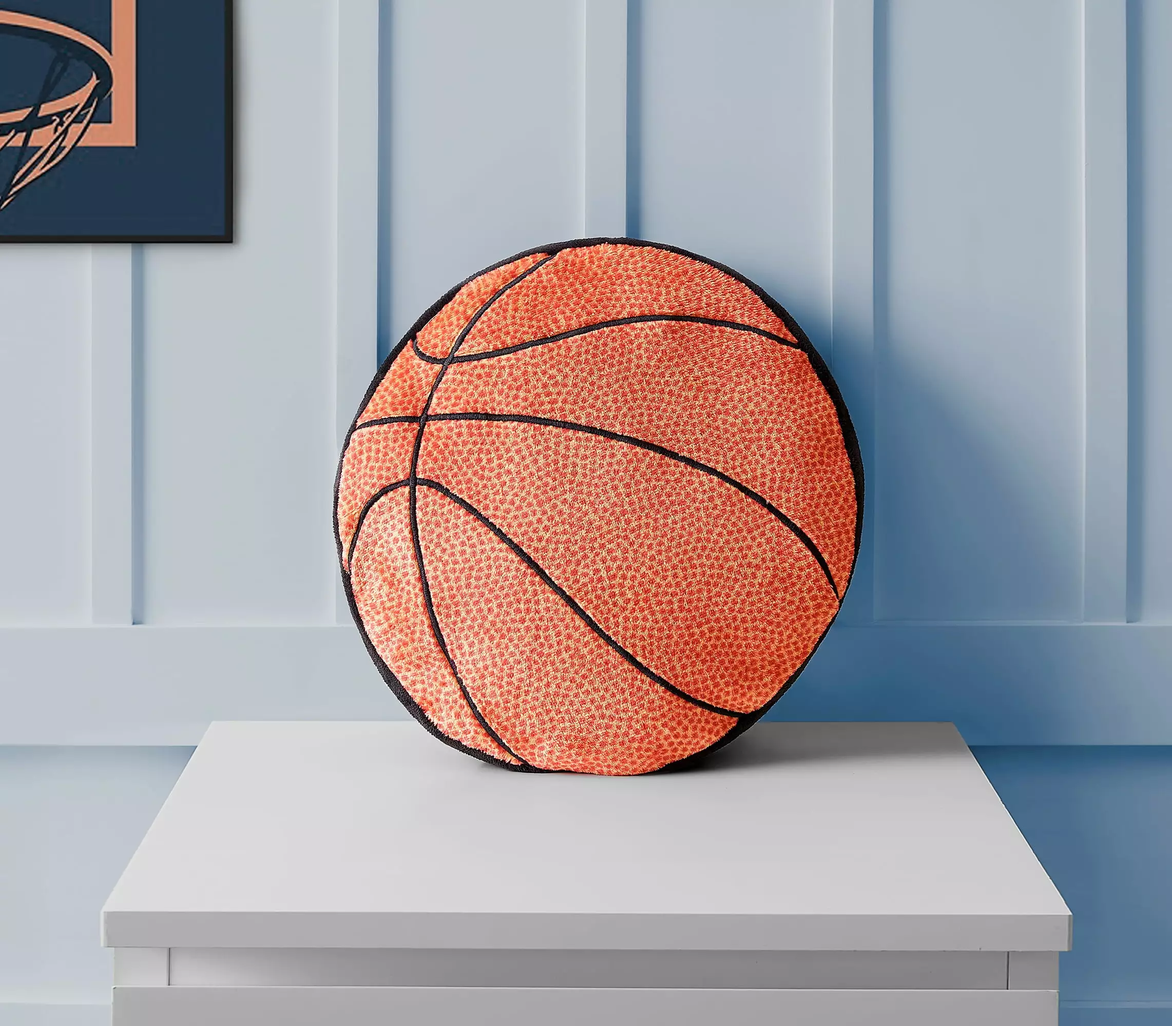 Your Zone Kids Orange Basketball Polyester Decorative Pillow for Kids. 14 x 14