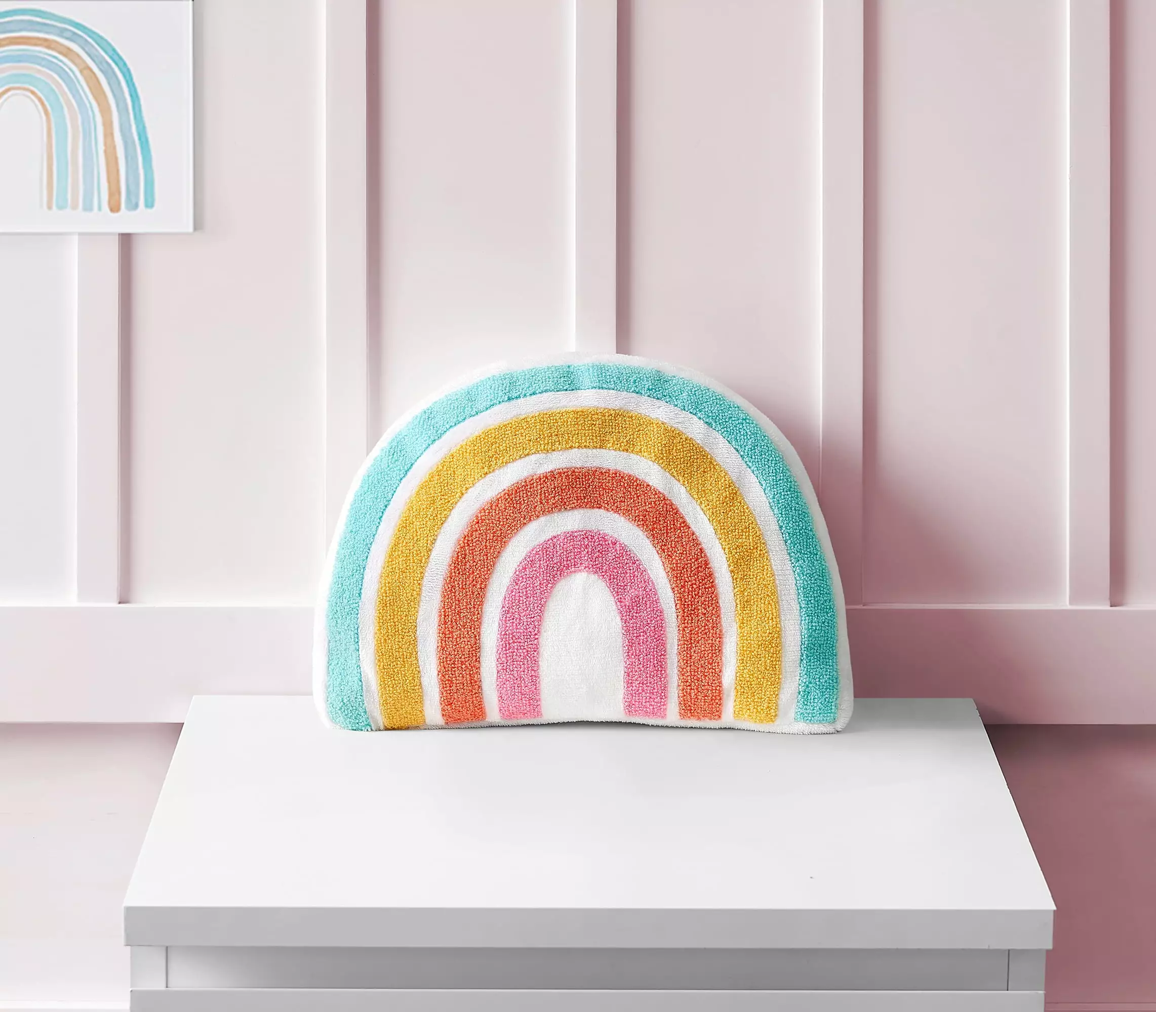 Your Zone Multicolor Rainbow 10 x 14 Polyester Decorative Pillow for Kids