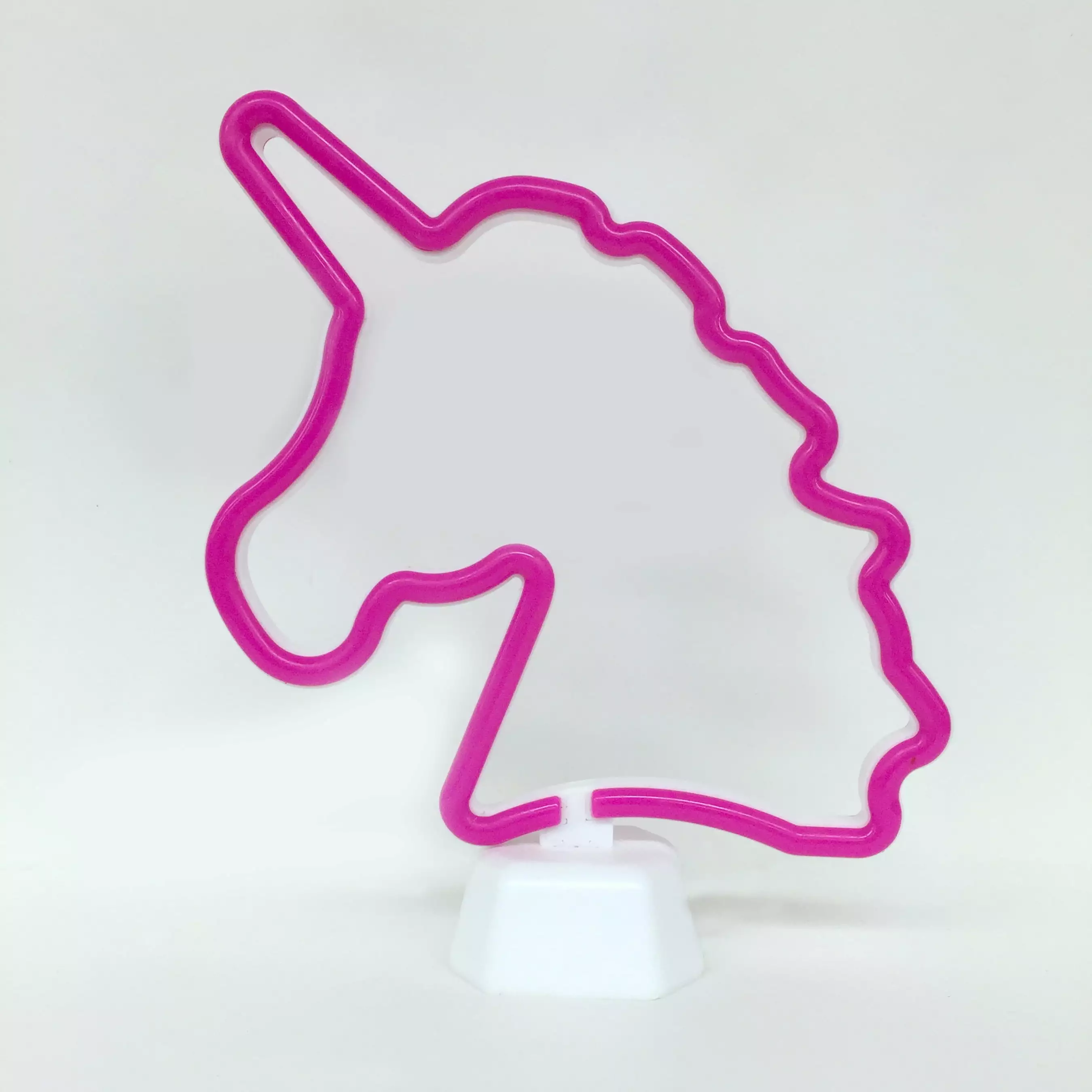 Your Zone Pink Unicorn Neon LED Kids Bedroom Table Lamp. Plastic Base