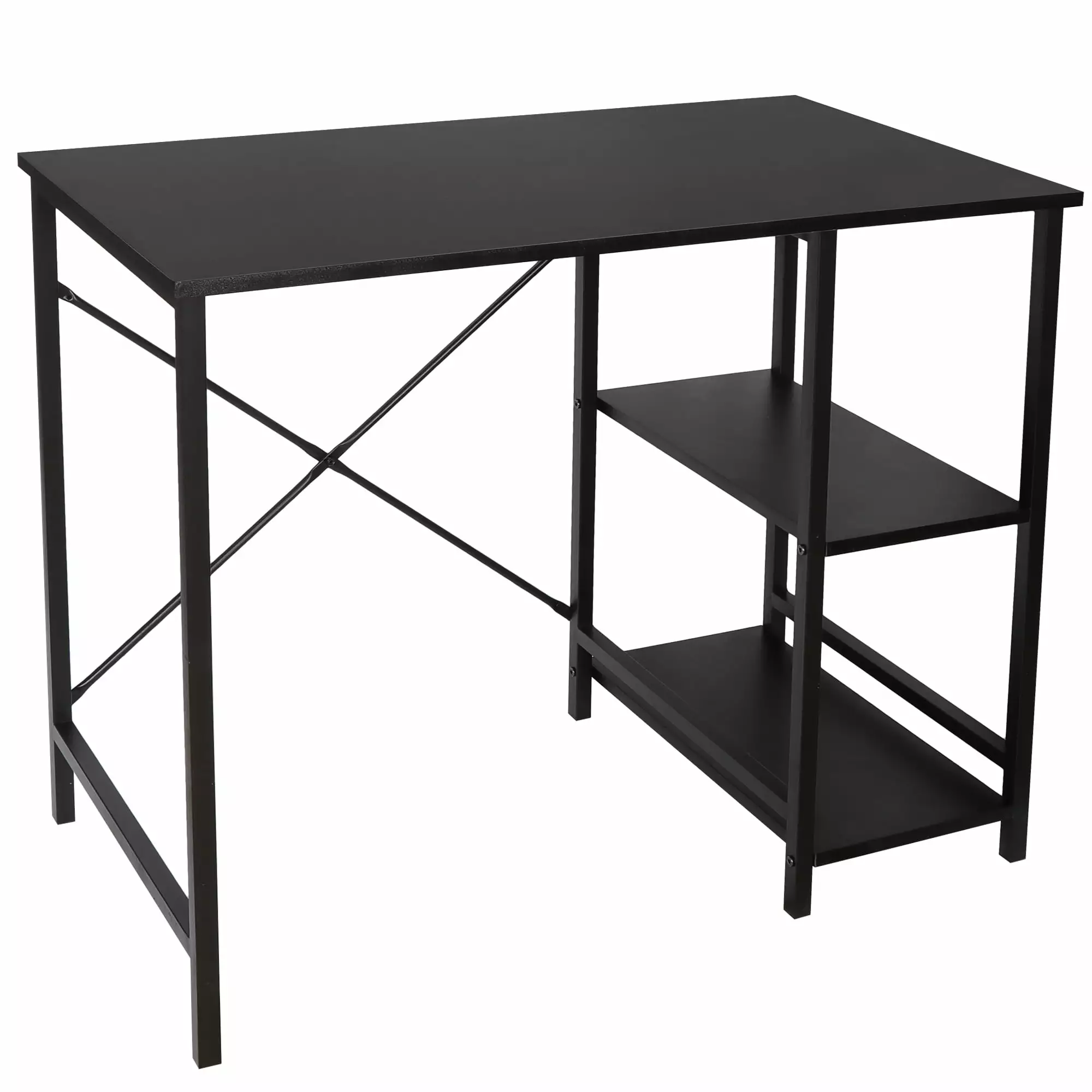 ZENSTYLE Computer Desk Writing Desk Corner Workstation PC Table. Black