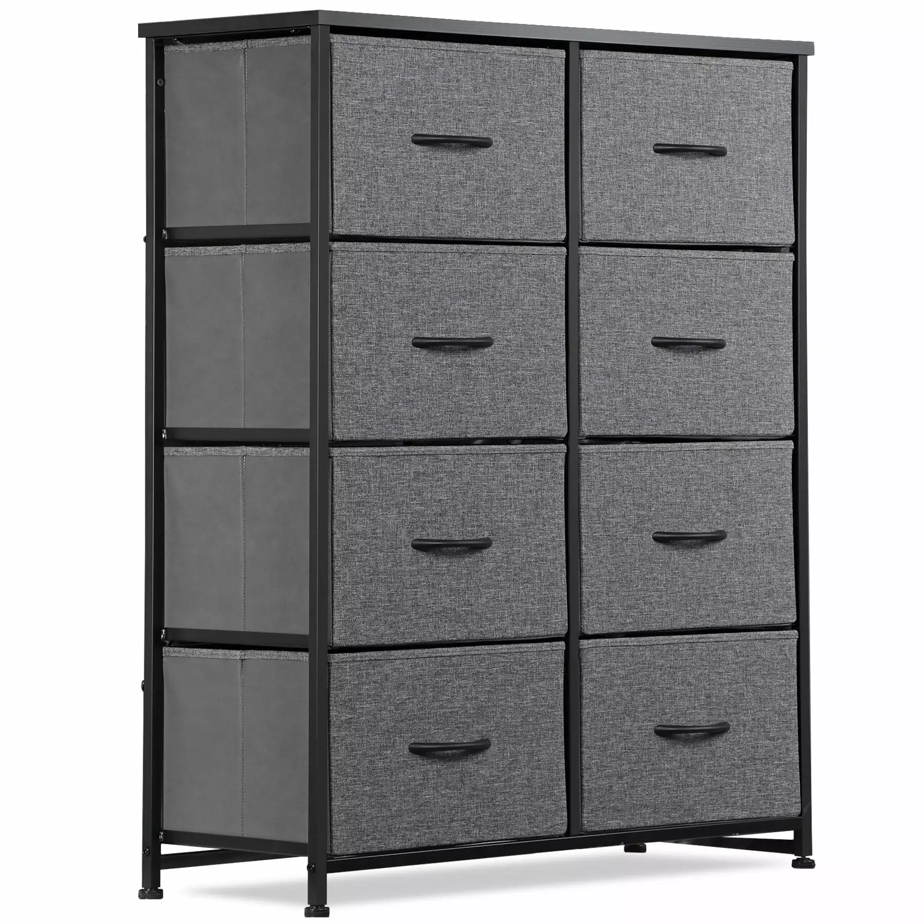 ZENY 8 Drawers Tall Dresser Tower Metal Frame Home Bedroom. Drak Gray