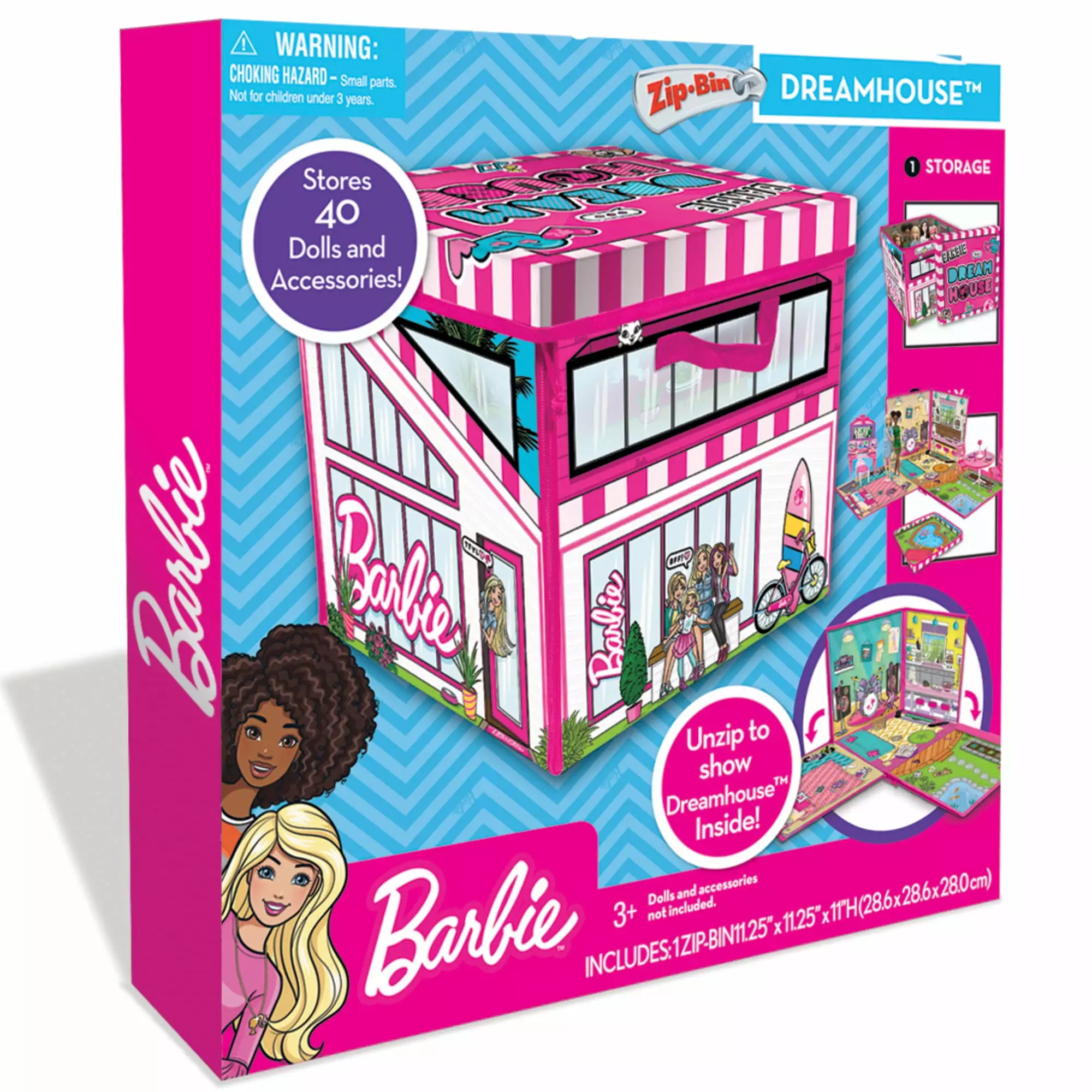 ZipBin Barbie Dreamhouse Toy Storage Box & Playmat