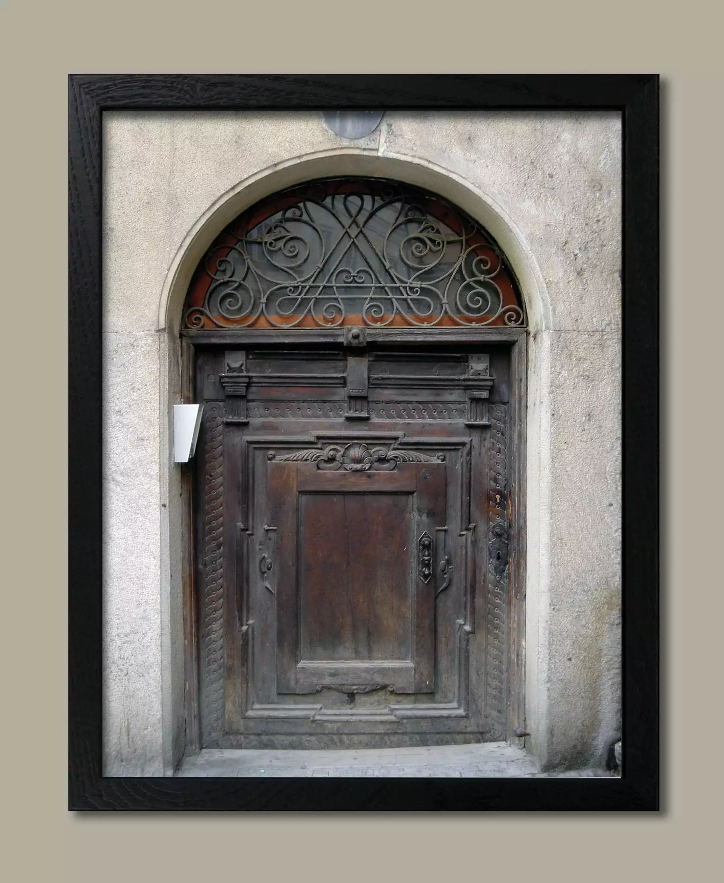 Framed Prague Door IV Durable Window Classy Best Old Vintage Cool Amazing Paris Door 11x14