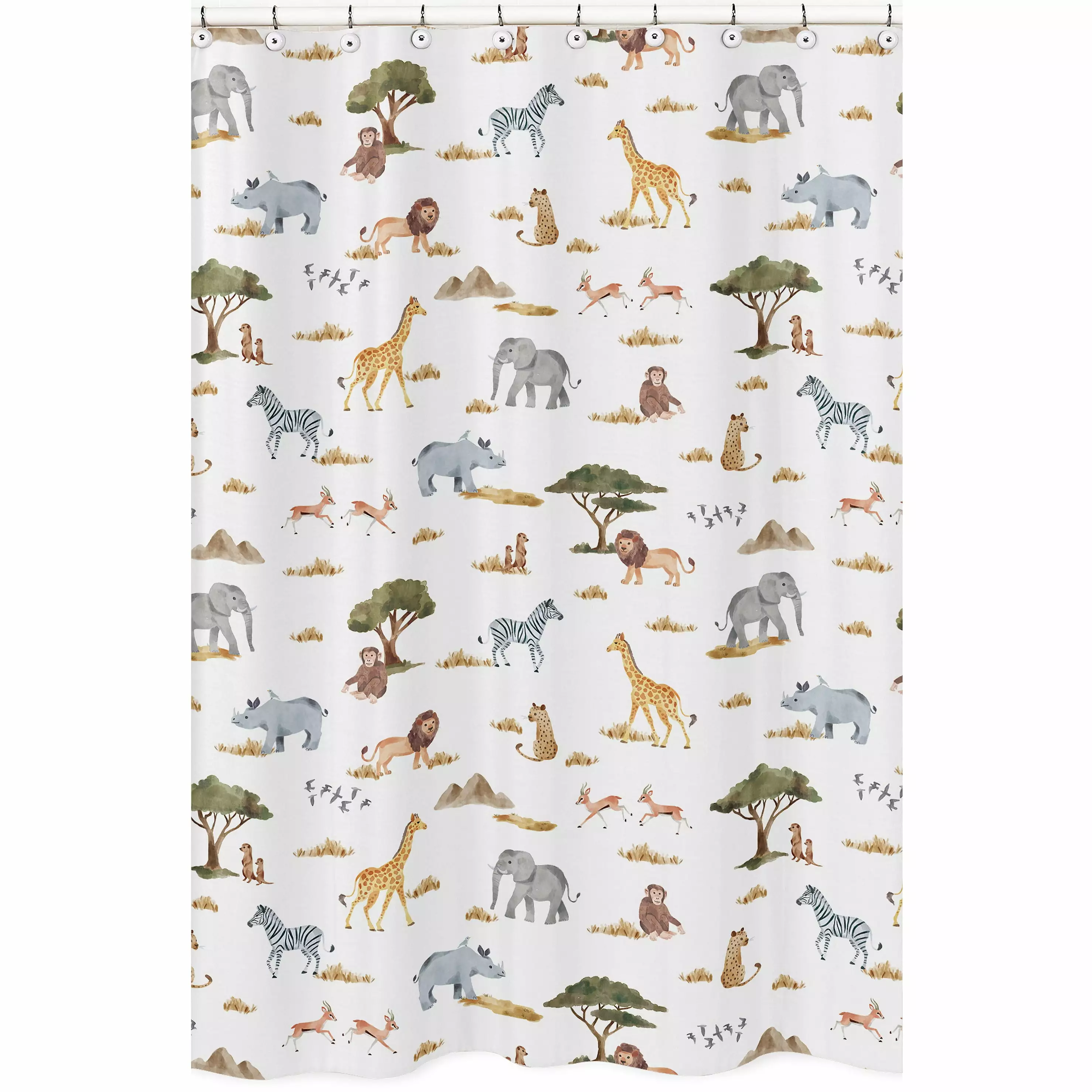 Jungle Fabric Shower Curtain by Sweet Jojo Designs