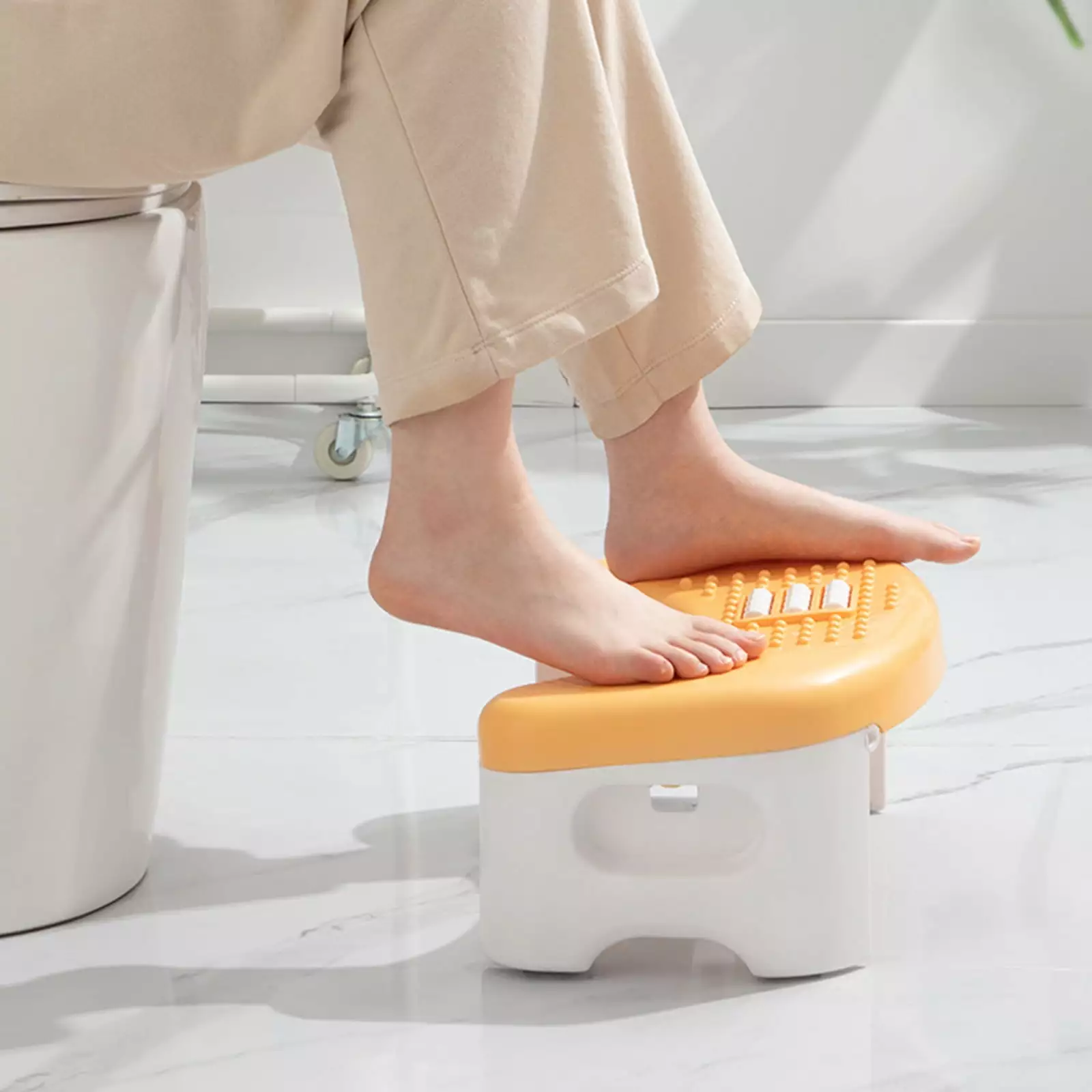 VBVC Folding Toilet Stools For Kids & Adults (1 Pc).Portable & Universal Squat Toilet Footrest.Massage The Soles Of The Feet.With Non-Slip Base.7 Intall