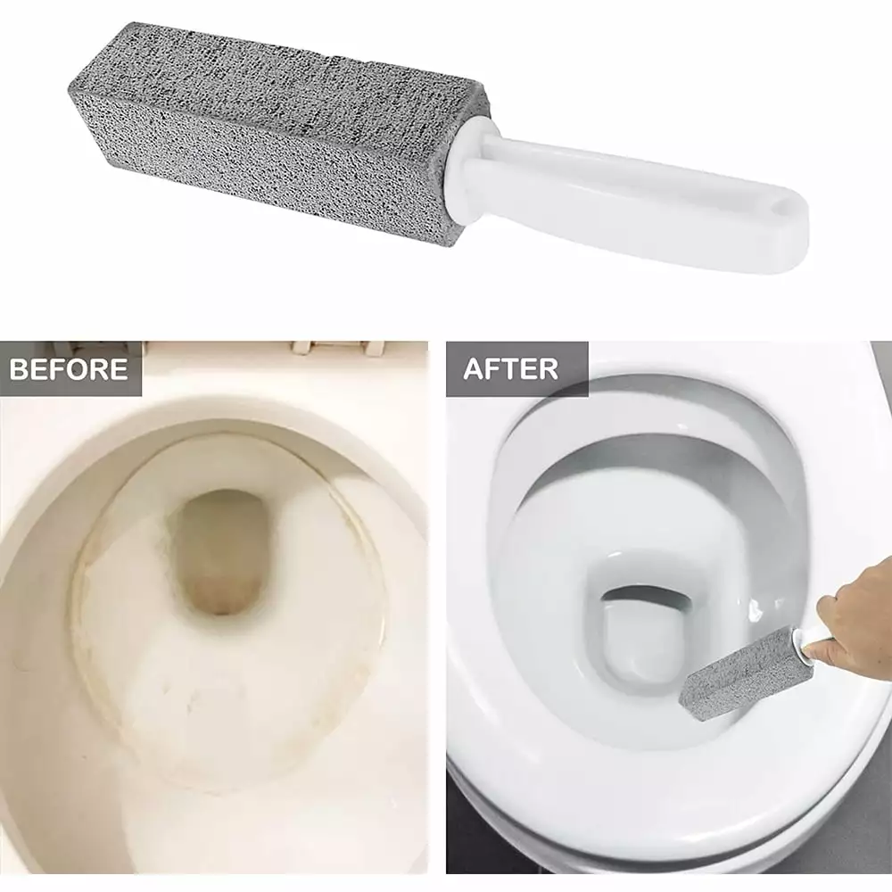 4pcs Toilet Cleaner Hard Water Build up Remover with Ergonomic Handle.Toilet Bowl Stain Ring Remover.Pumice Stone Toilet Cleaner Tool Stain Hard Water Ring Remover for Toilet.Pool.Bathroom.Sink