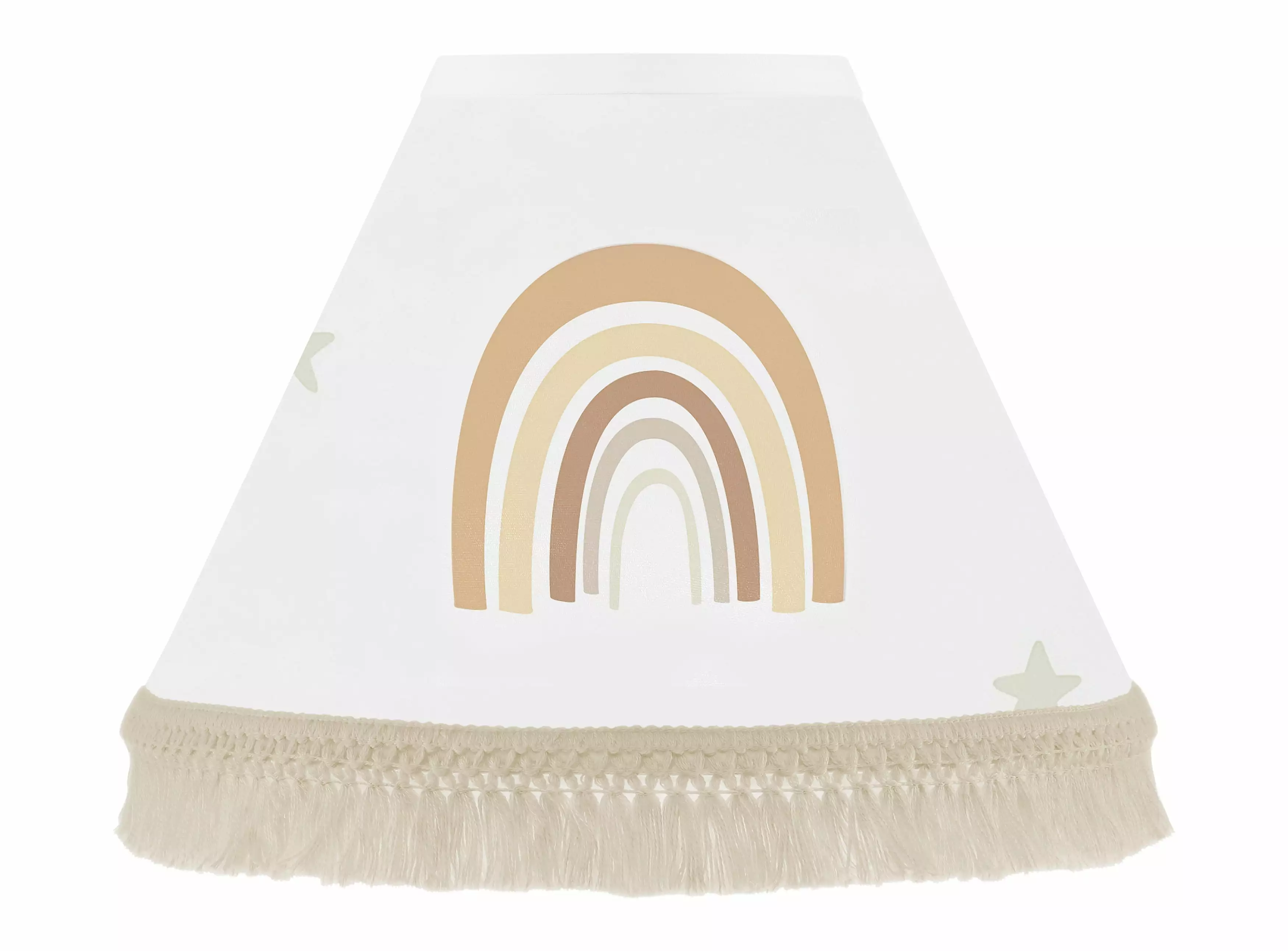 Boho Rainbow Neutral Microfiber Empire Lamp Shade by Sweet Jojo Designs