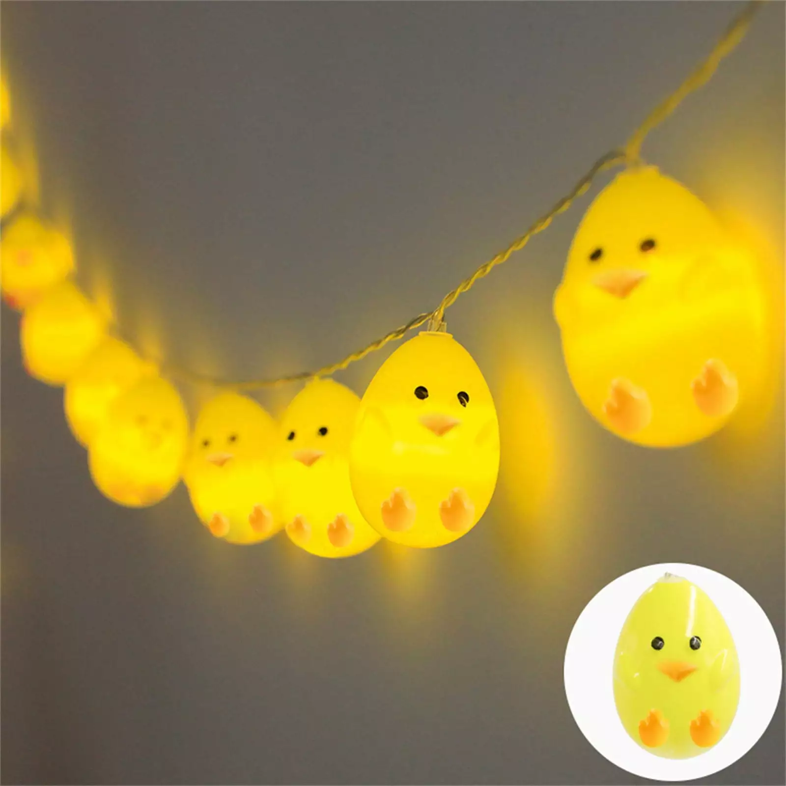 Easter Savings Clearance 2023! loopsun Easter Decorations.Easter Yellow Chicken Lamp Led Warm Light String. Hatching Chicken Lamp String. Battery Powered Easter Decorative Lamp String