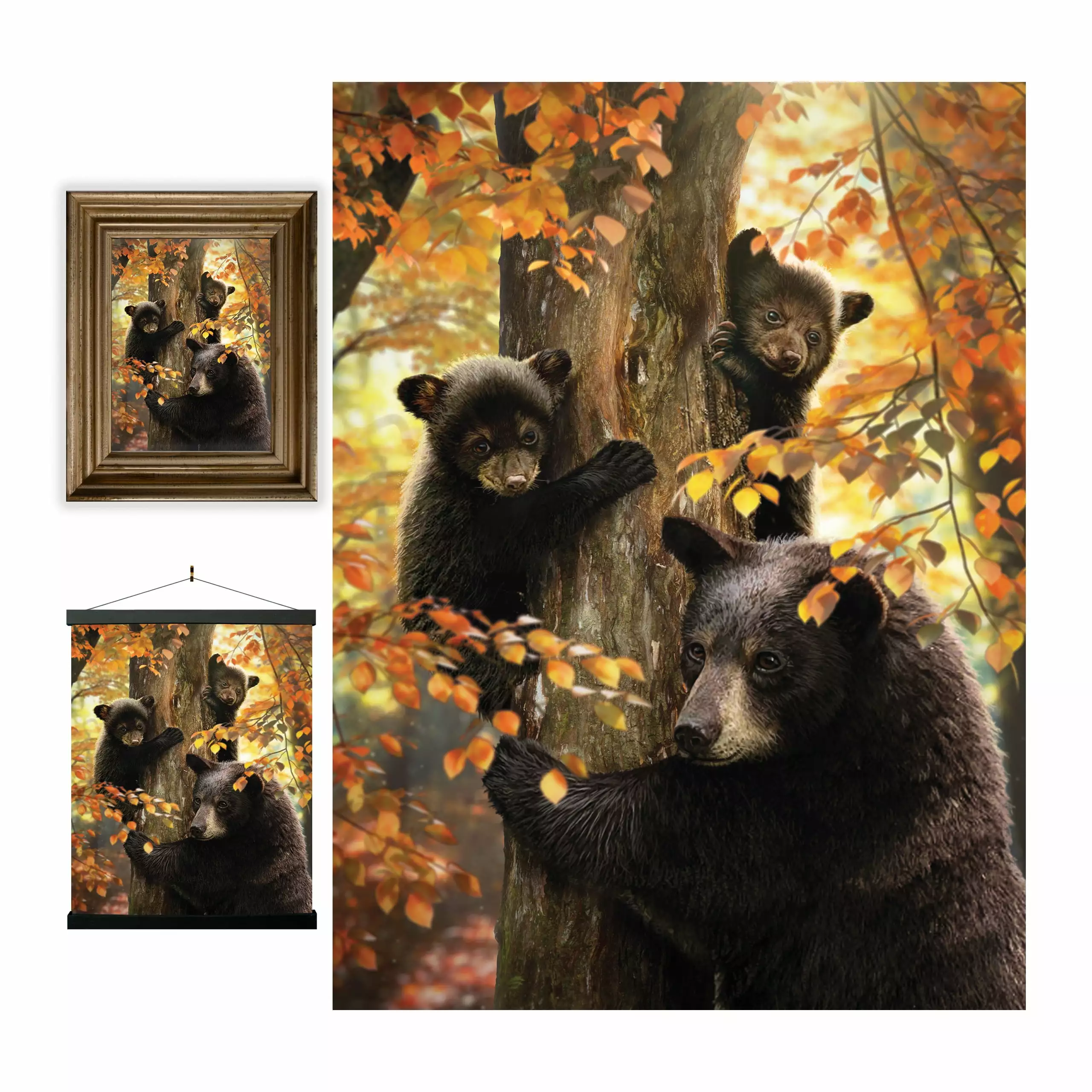 3D LiveLife Lenticular Wall Art Prints - A Mother's Watch from Deluxebase. Unframed 3D Bear Poster. Perfect wall decor. Original artwork licensed from renowned artist. David Penfound