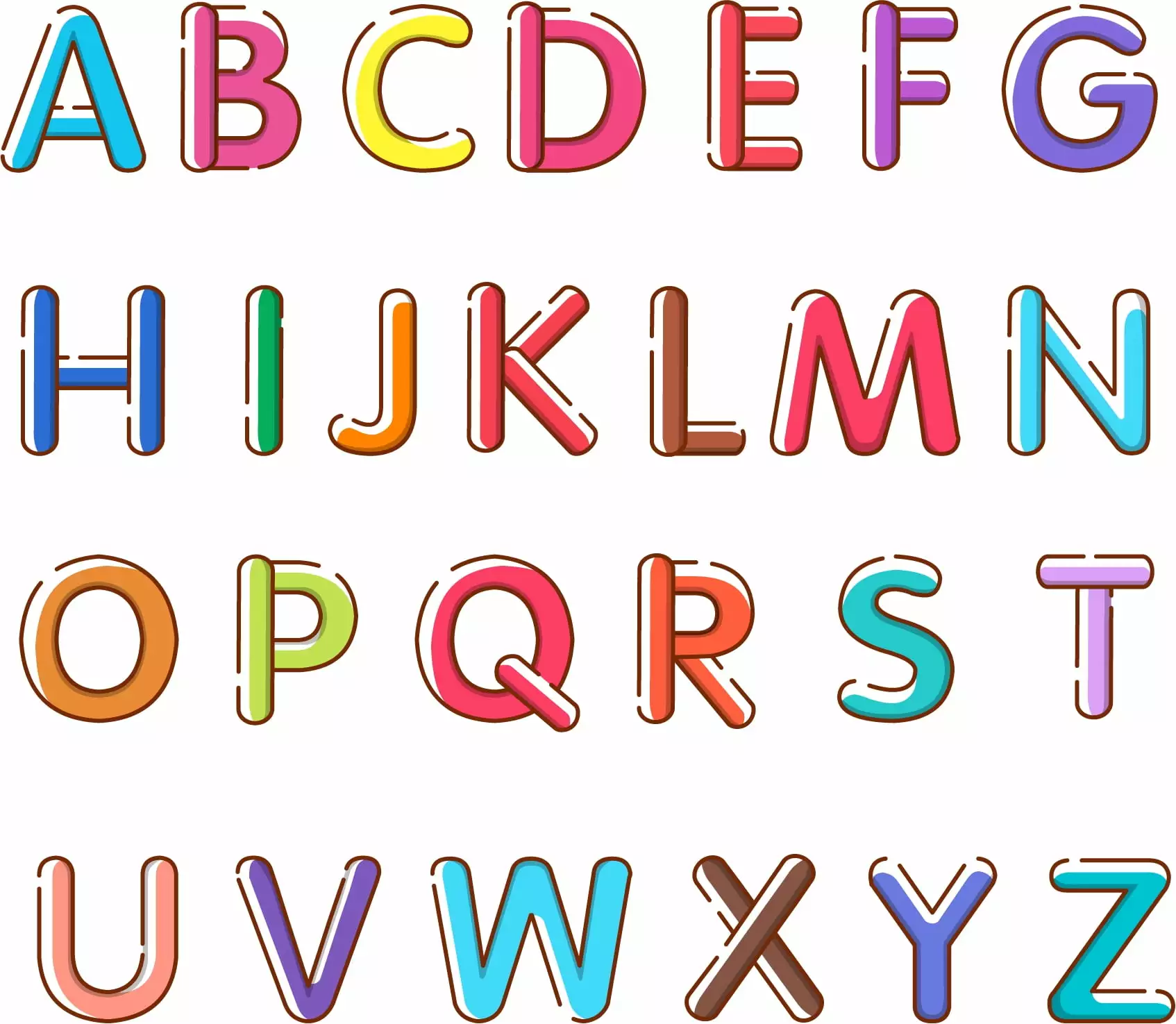 Blinggo Sty1 5'' Alphabet ABC Baby Nursery Peel & Stick Wall Art Sticker Decals Kids Nursery Room D??cor