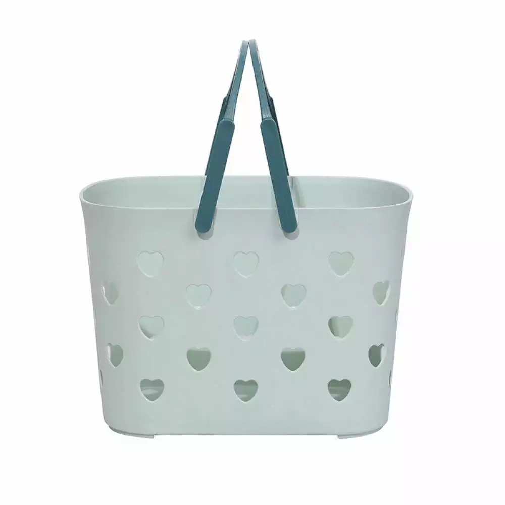 Plastic Organizer Storage Basket with Handles. Portable Shower Caddy Tote Storage Bins for Bathroom. Kitchen. Dorm Room. Bedroom