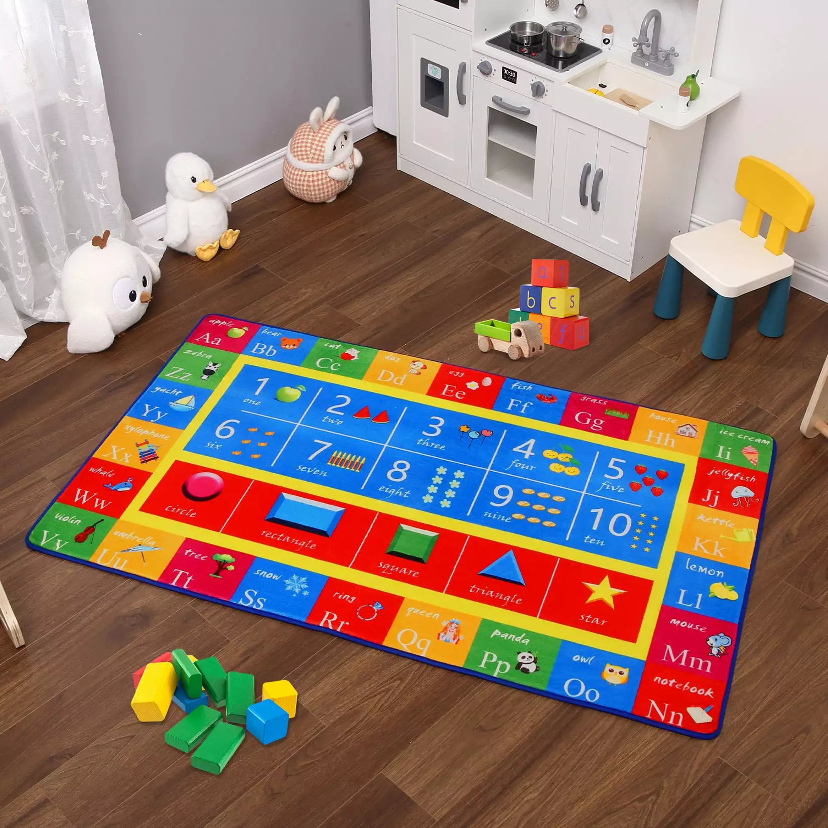 Haperlare ABC Educational Area Rug Kids Rugs for Playroom 3'x5' Learning Baby Playroom Mat Carpet for Children Bedroom Nursery Playroom Classroom