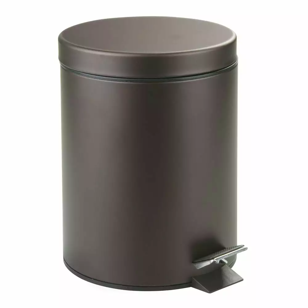 iDesign. 1.3 Gallon Step Trash Can. Bronze