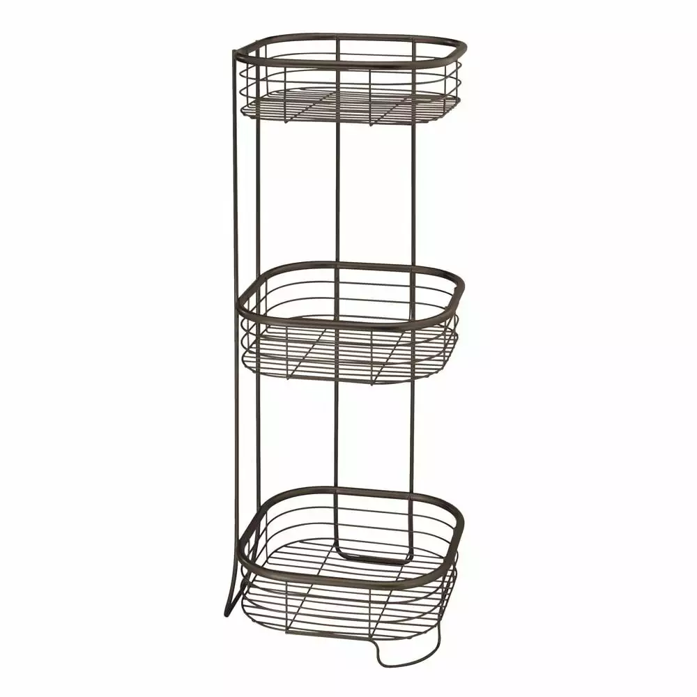 iDesign. Forma Collection 3 Tier Shower Shelf. Bronze