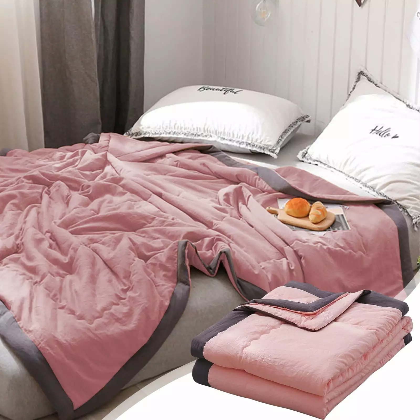 maho Cooling Comforter King Size. Summer Cool Quilt Blanket Summer Ice Blanket Suitable for Hot Sleepers and Night Sweaters Bed Light Ice Blanket Sofa Ice Blanket Fan Summer Sleep Quilt Summer