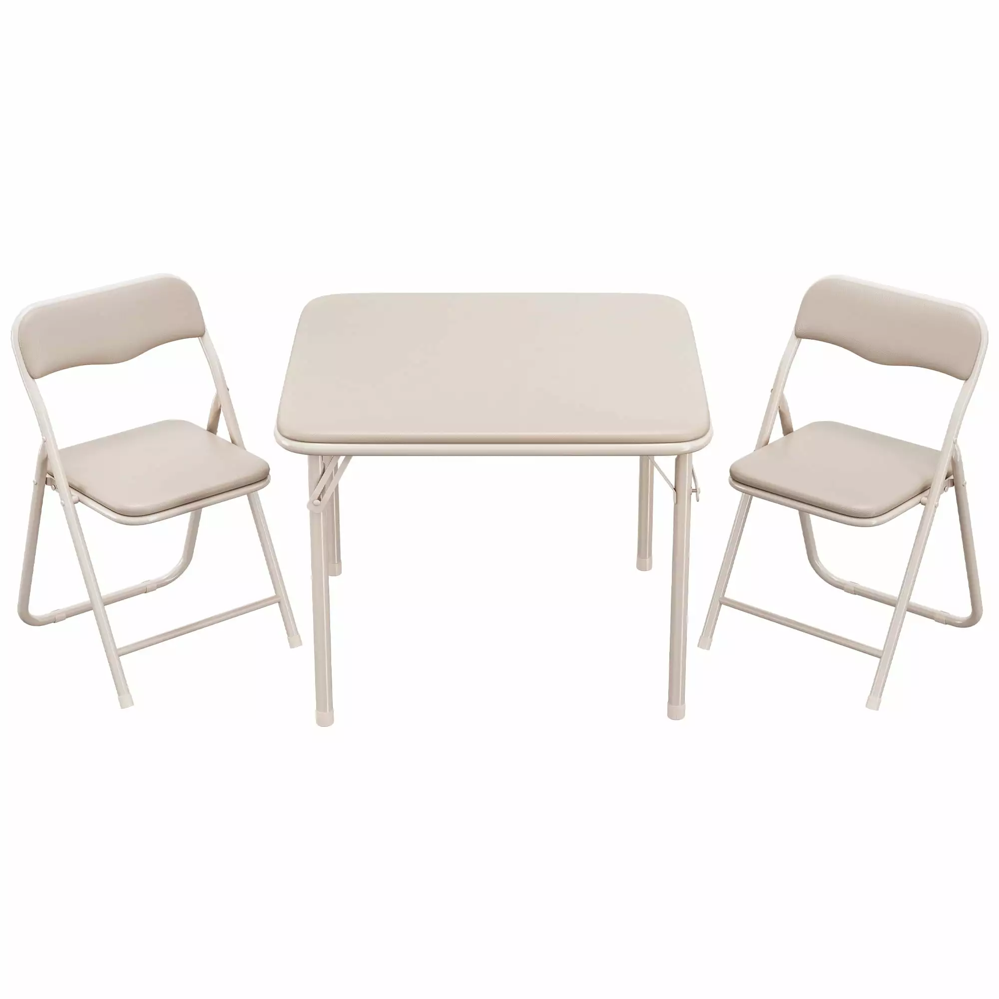 oys and Girls Folding Table and Chairs Set of 4. Portable Table and Chair with PU Soft Cushion.Suitable for Eating.Reading and Playing