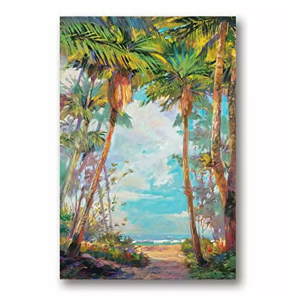 path to paridise i beautiful jungle path to serene tropical beach; one 24x36 poster print