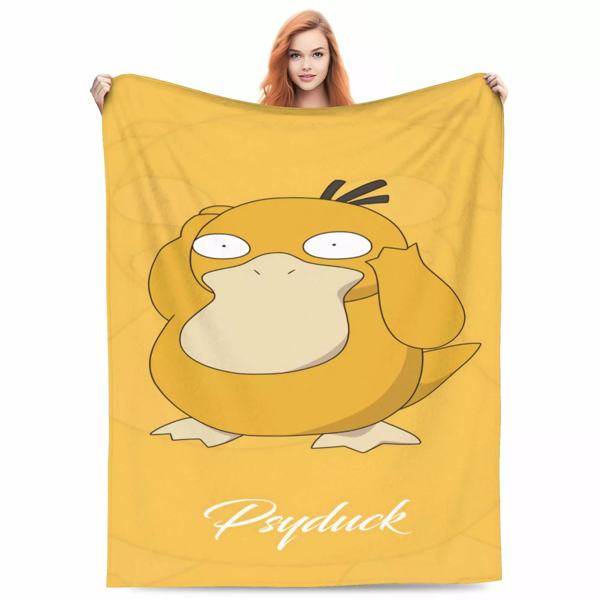 psyduck Cartoon Blanket for Kids Teenager Adult. Ultra Soft Cozy Luxury Fleece Throw Blanket For Couch Bed Sofa. Warm Flannel Blankets Bedding For All Season