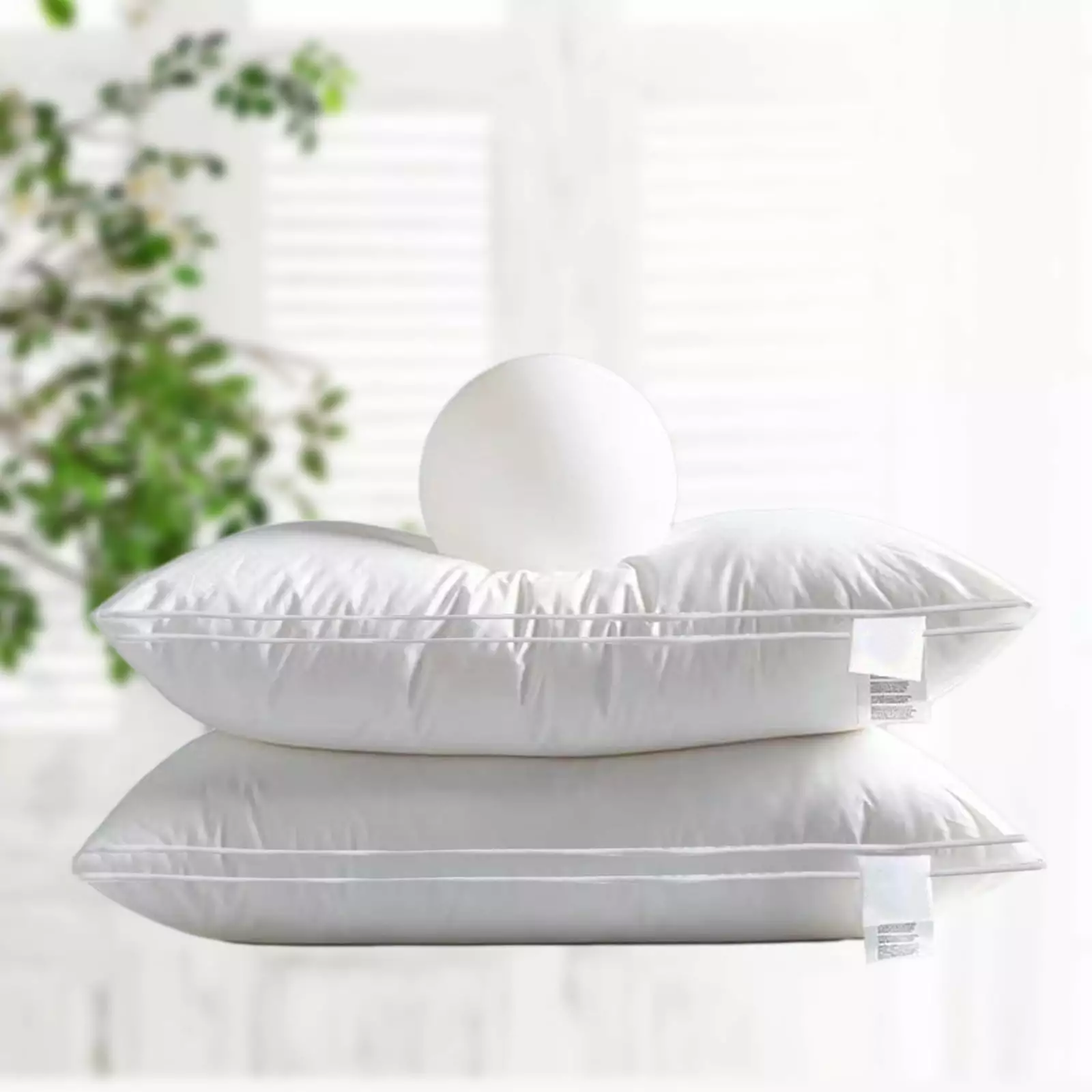 tzyudk All Cotton Bed Pillows Queen Size Soft High Resilience Home Pillows for Bed. Cool Hotel Quality Supportive Pillow for Back Flat or Side Sleeping White B