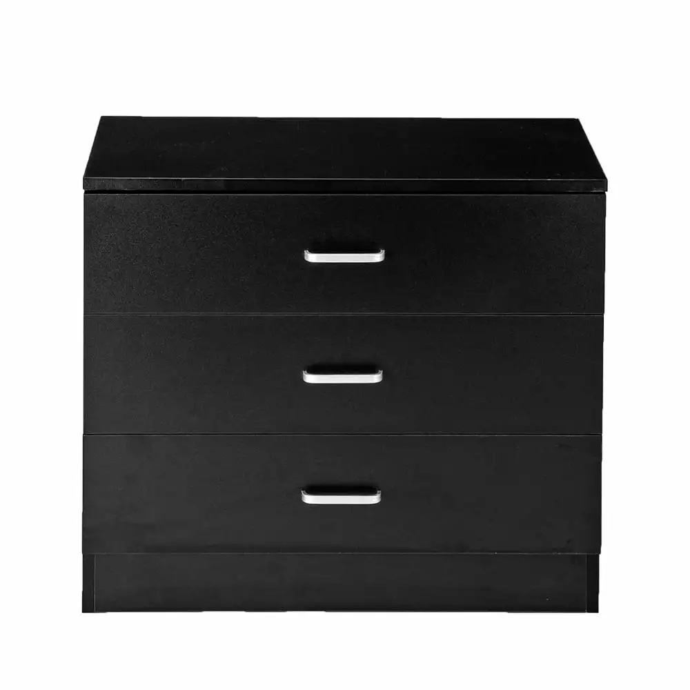 uhomepro 3-Drawer Dresser. Chest of Drawersood Organizer Cabinet Furnitureith Metal Handles. Organizer Unit for Bedroom. Hallway. Entryway. Closets. Baby Room Organizer. Black. W2759