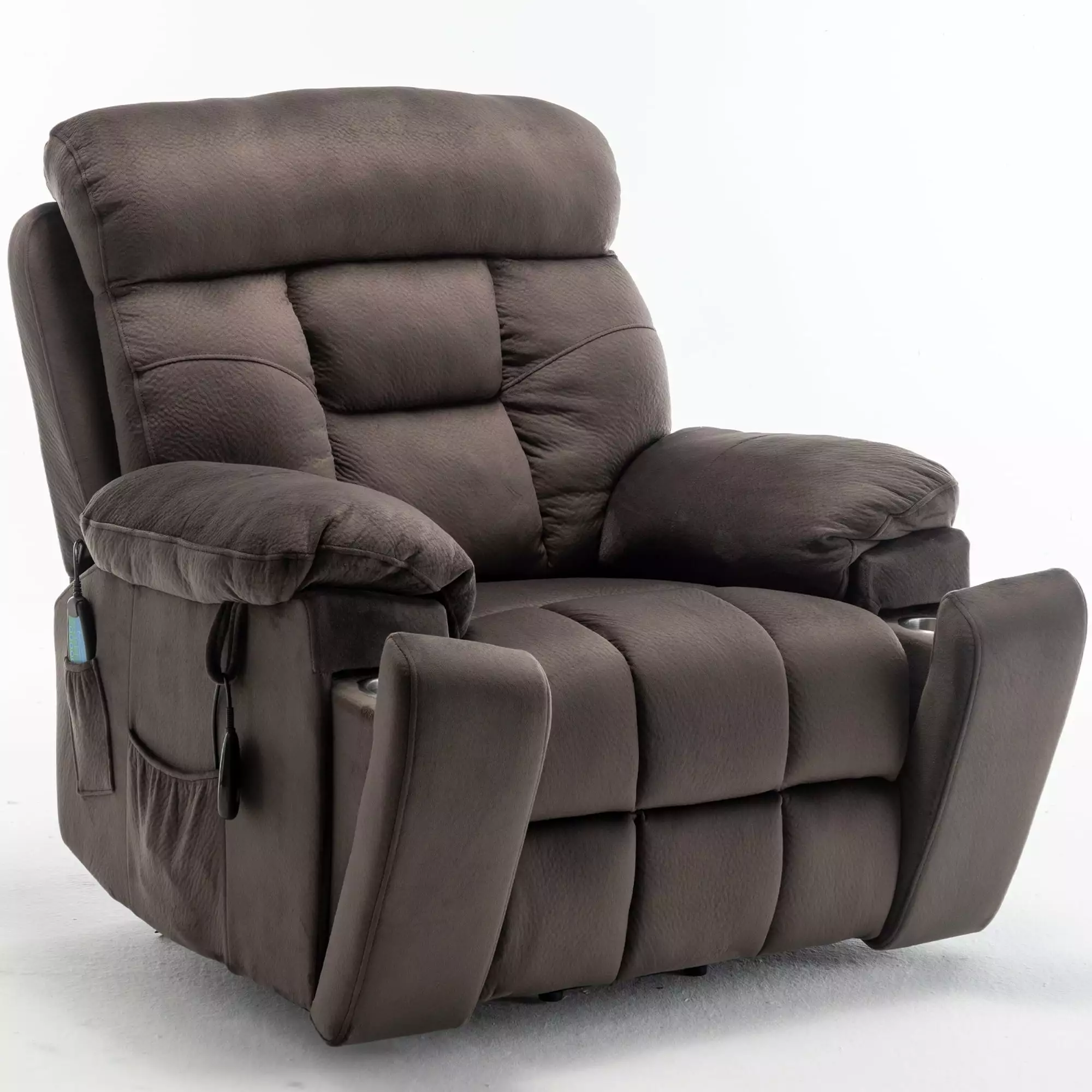 uhomepro Oversized Massage Recliner Chair with Heat. Large Electric Power Lift Recliner Chair for Big and Tall and Elderly with Hidden Cup Holder. 330lb. Home Theater Accent Chairs. Dark Brown